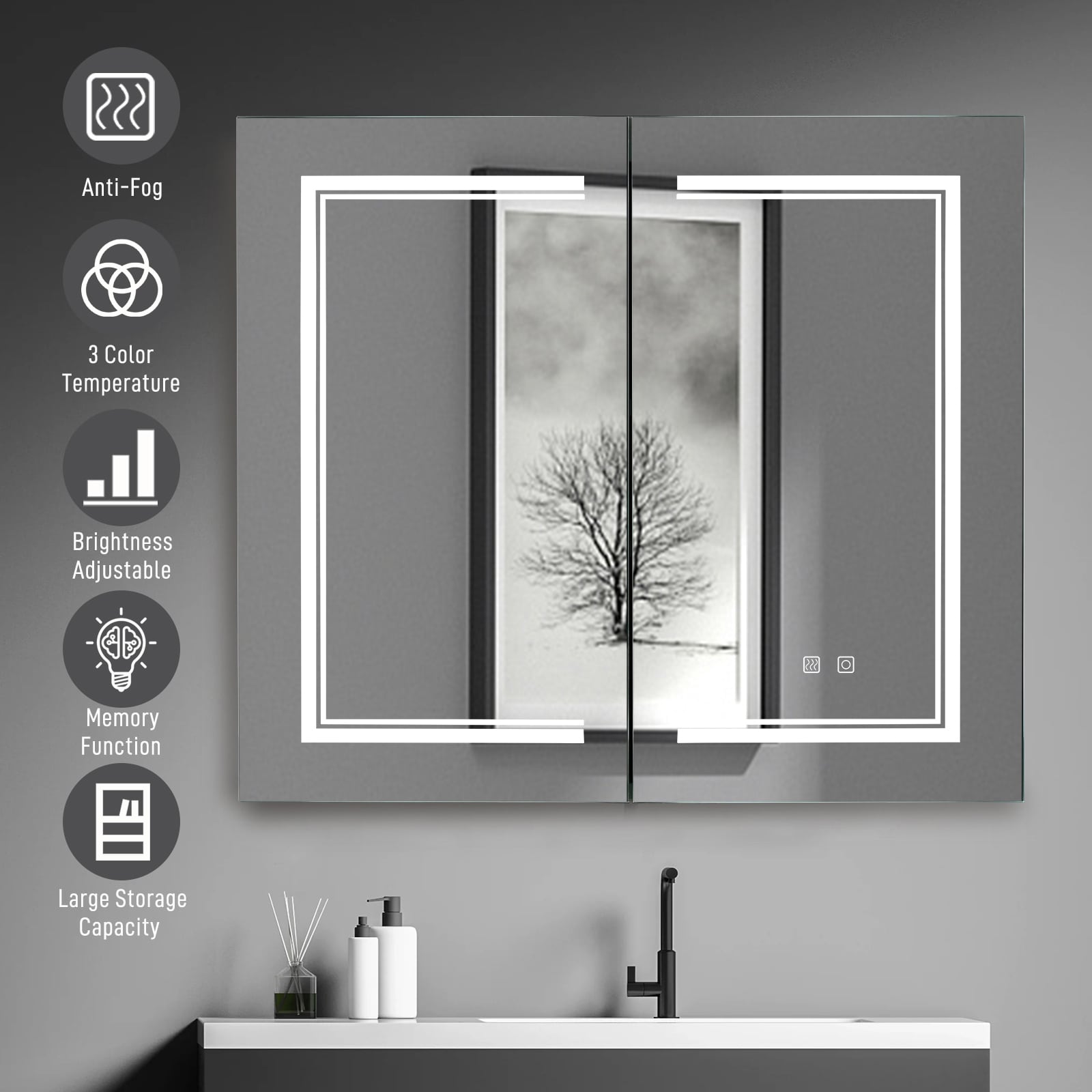 Winado LO1G52001658 Bathroom-Medicine-Cabinets - View #2