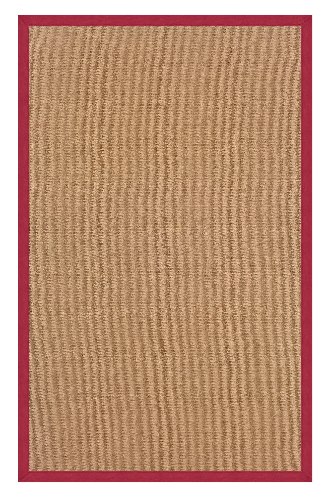 Linon RUG-AT030346 Athena 4 X 6 (ft) Wool Cork/Red Wool Indoor Border Area Rug
