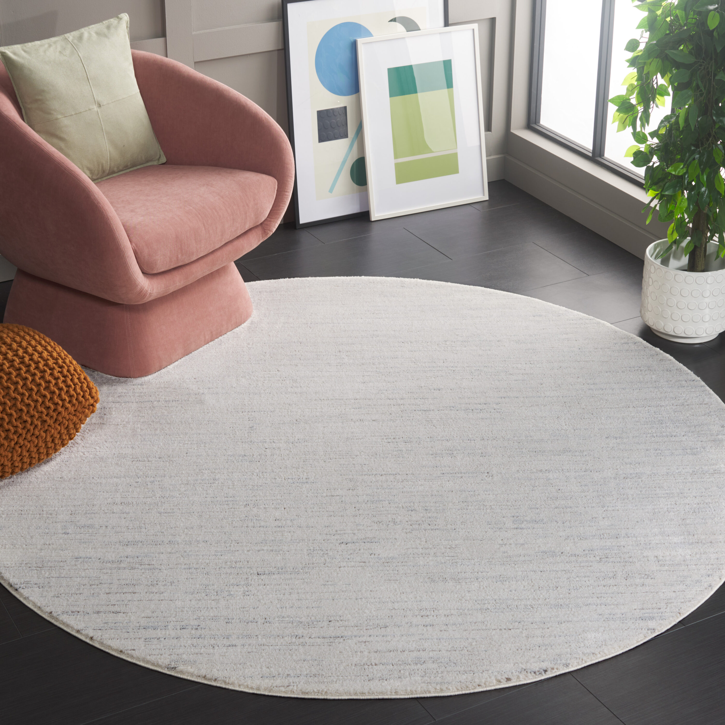 Revive 114A Ivory 7 X 7 Round Area Rug