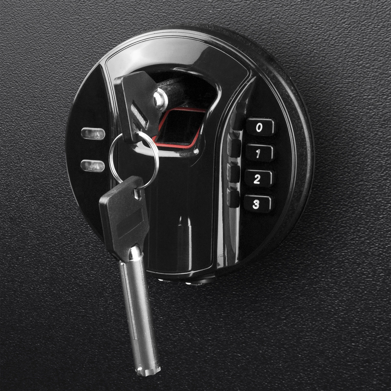 Black Steel Biometric Digital Keypad Safe with Fingerprint Scanner