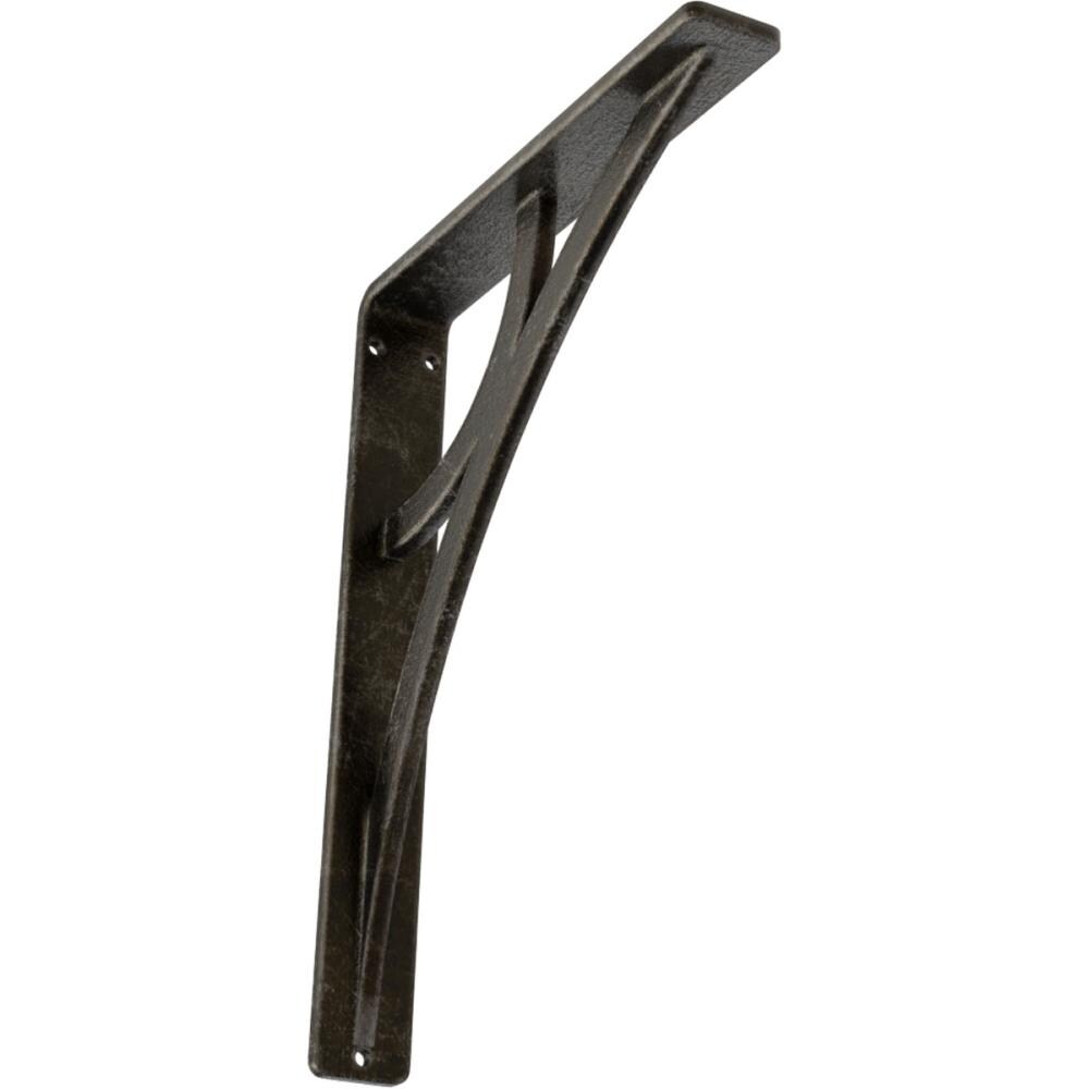 Ekena Millwork BKTM01X07X10SGLAWS Galveston 7.5-in x 1.5-in x 10-in Gray Wrought iron Mounting bracket
