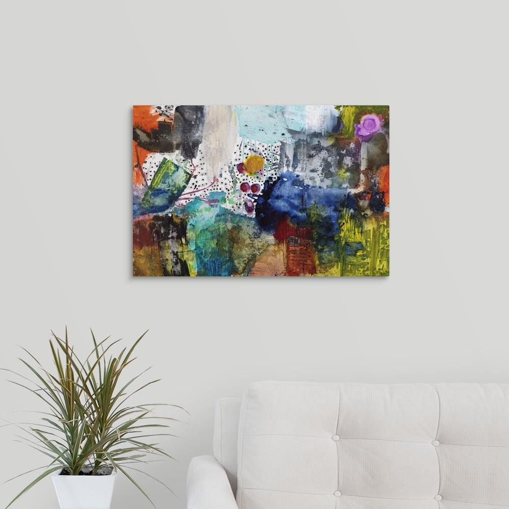 GreatBigCanvas Cow 2 by Michel Keck Canvas Wa 16-in H x 16-in W Abstract  Print on Canvas at