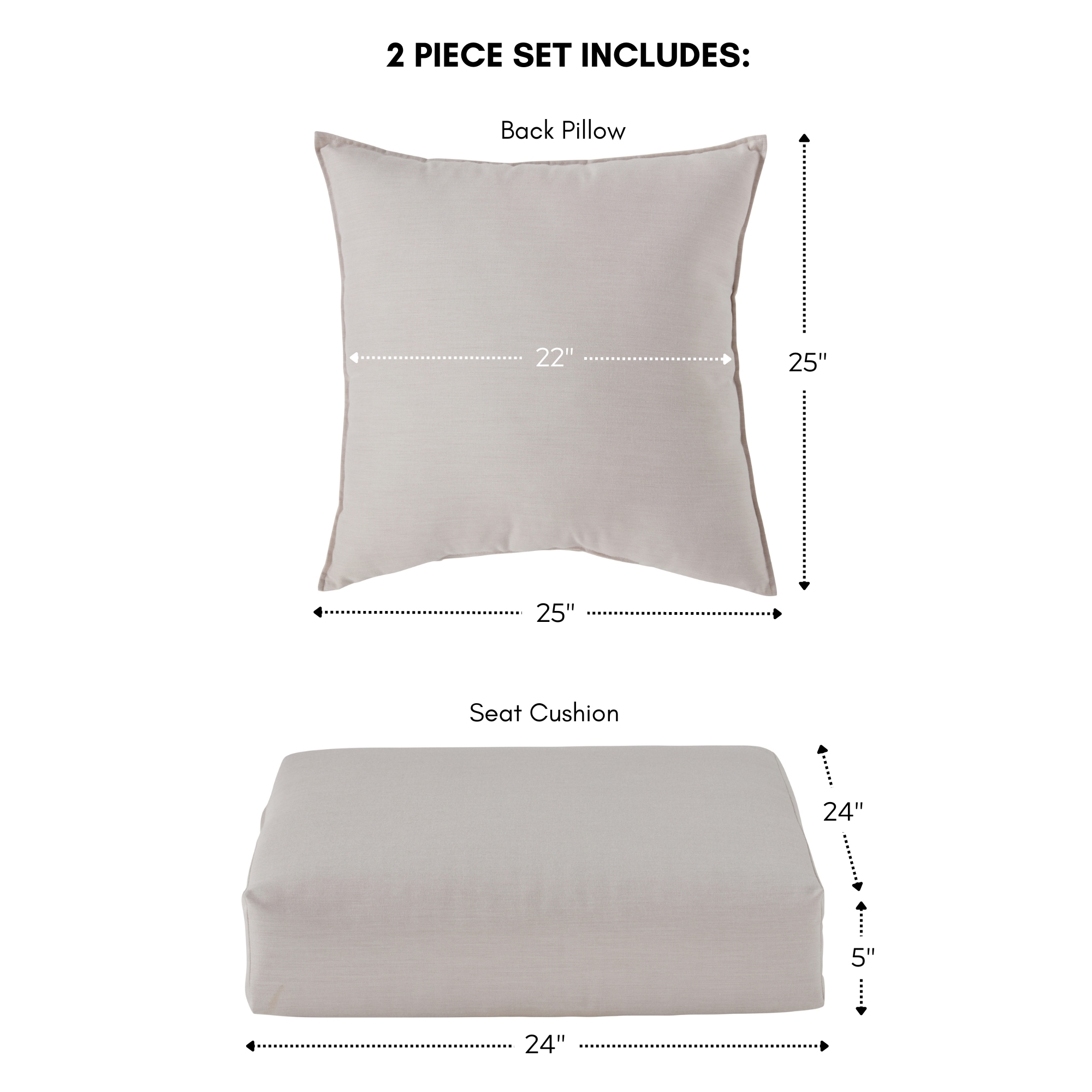 Greendale Home Fashions SC7840-PUMICE Patio-Furniture-Cushions - View #3