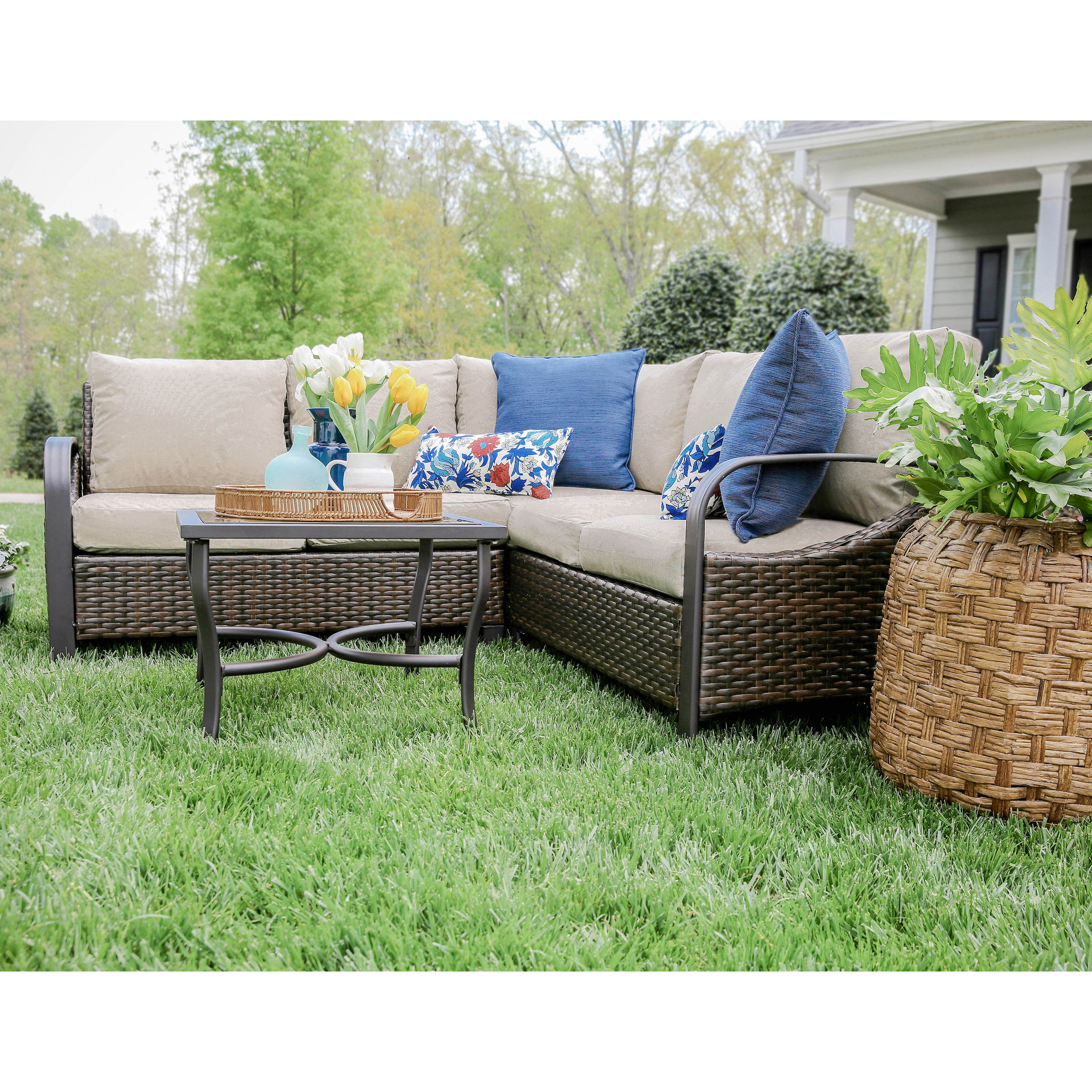 Leisure Made 490045-TAN Patio-Conversation-Sets - View #4