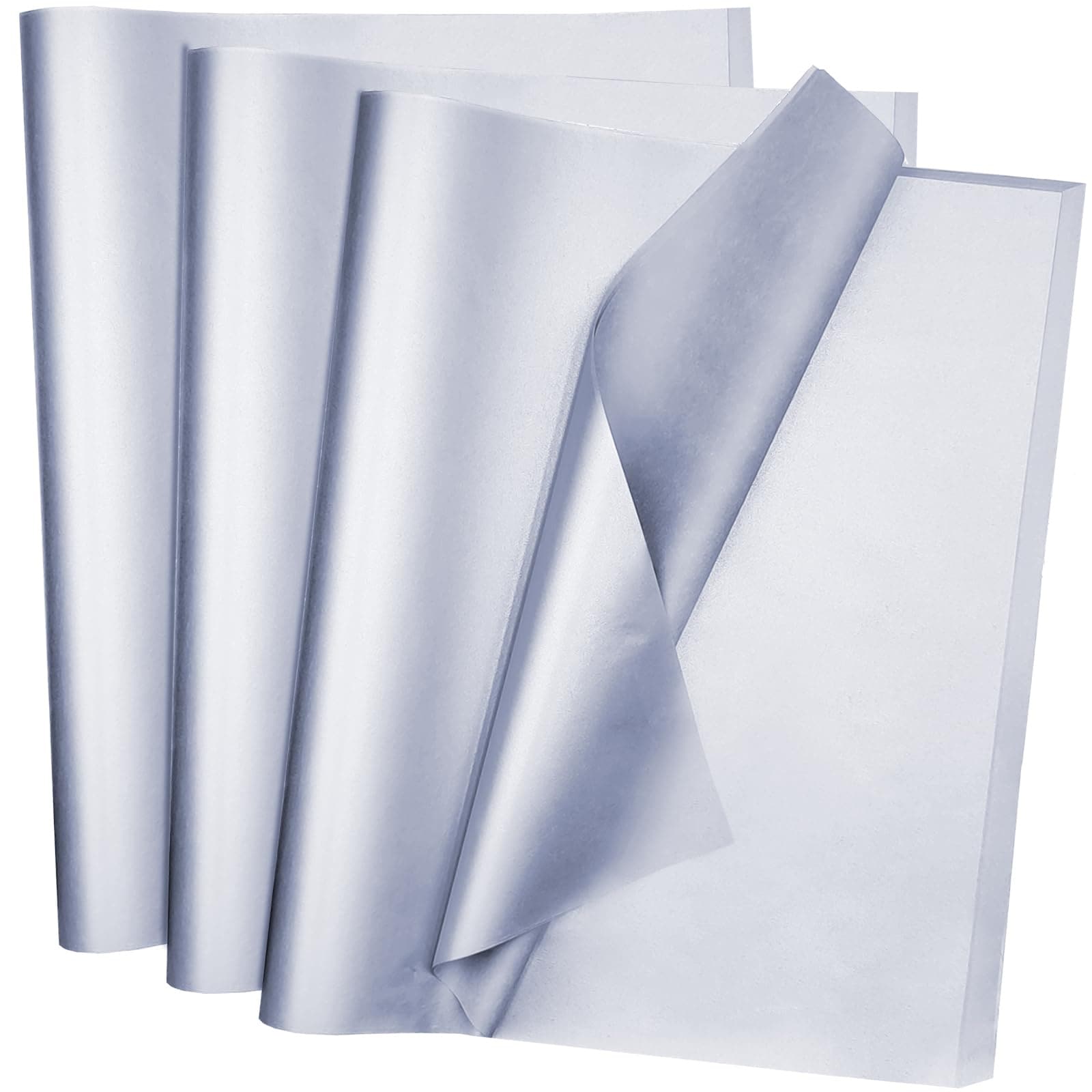 Afoxsos 100 Sheet Silver Tissue Paper 20x12 Inches for Gift Bags Wrapping Bulk for DIY Crafts Birthday Baby Shower Festival Holiday Decorative #L05AF08078
