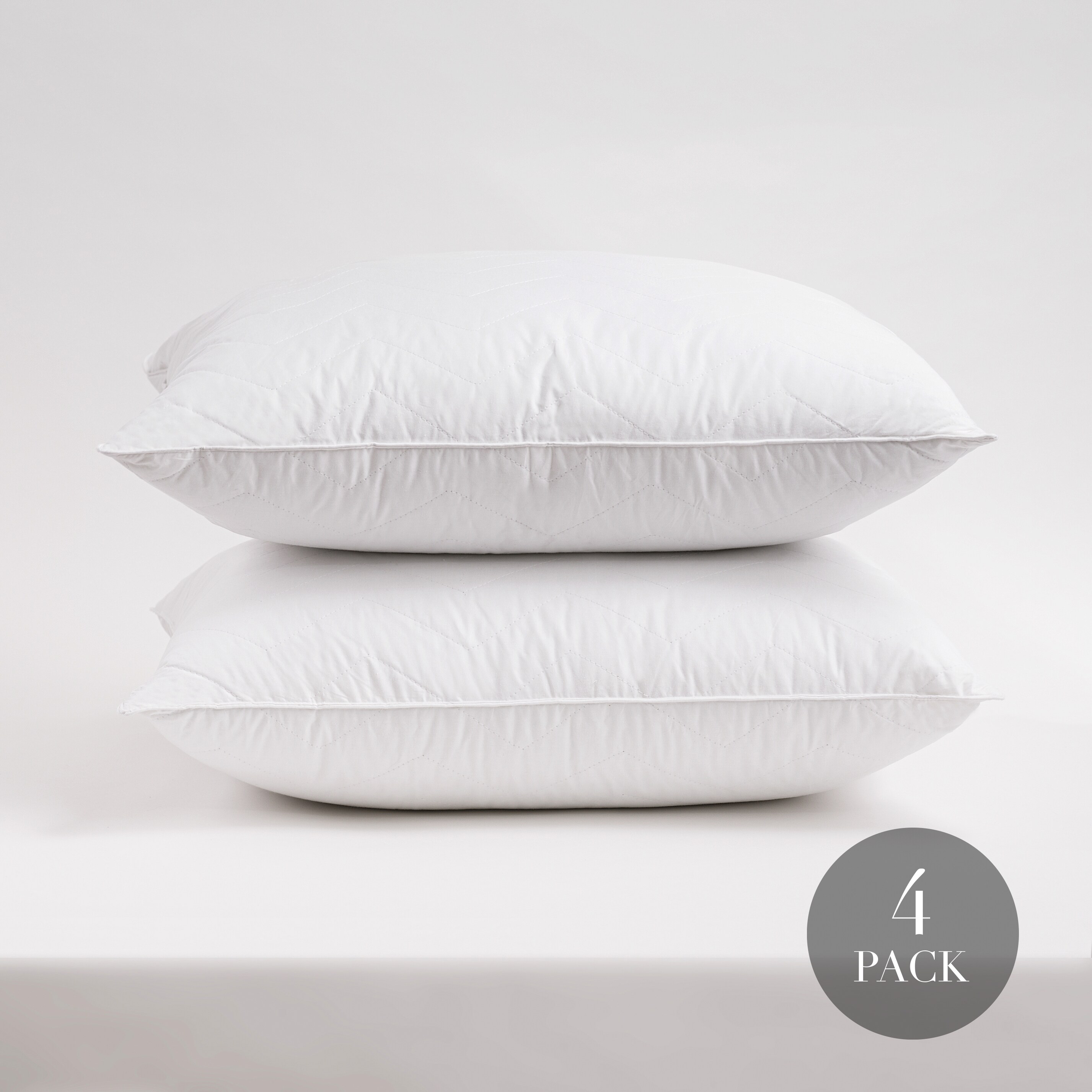 Cozy Essentials 4-Pack King Medium Down Alternative Bed Pillow in the Bed  Pillows department at