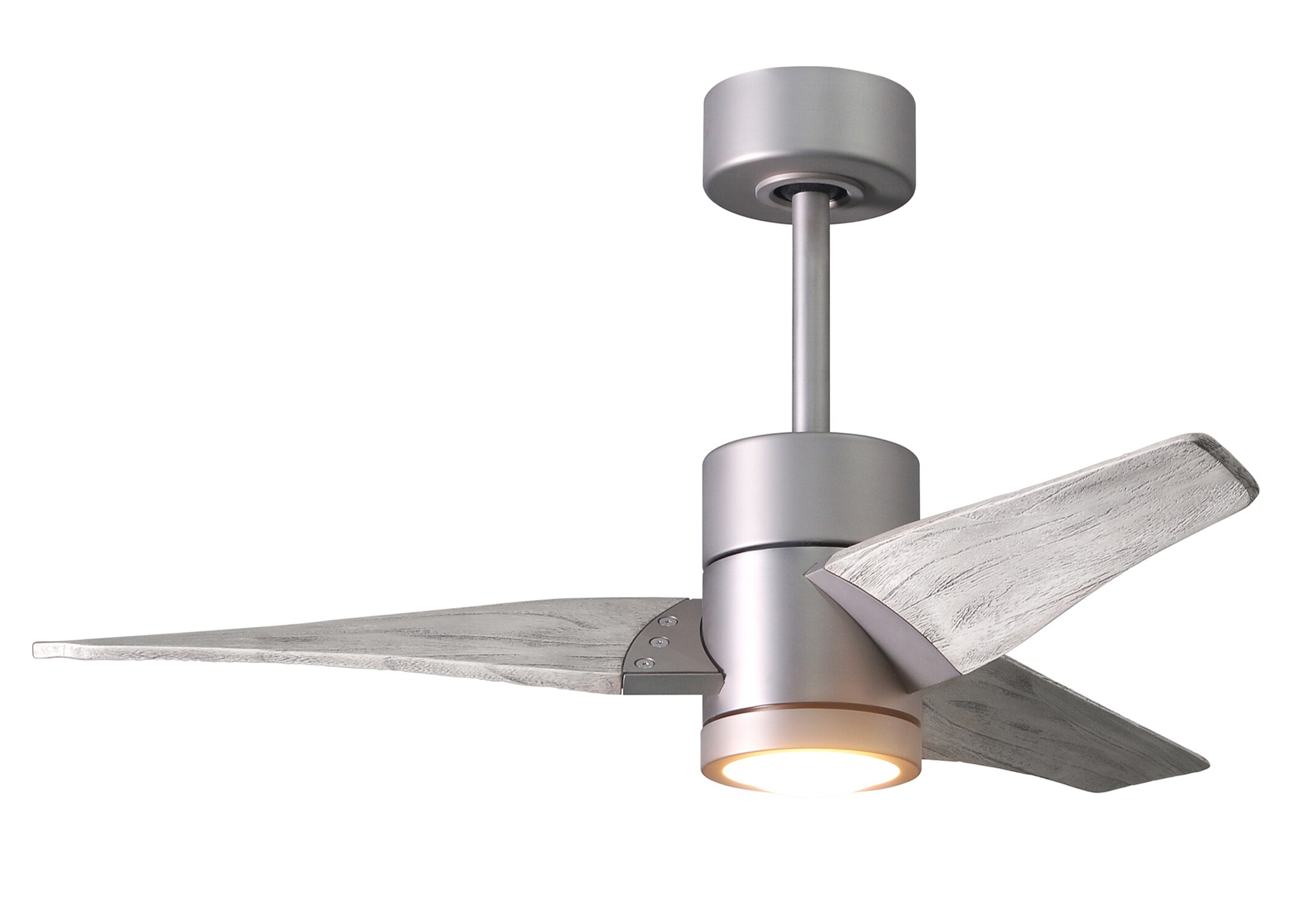 Matthews Fan Company Super Janet 42-in Matte Black Integrated LED Indoor/Outdoor Ceiling Fan with Remote (3-Blade)