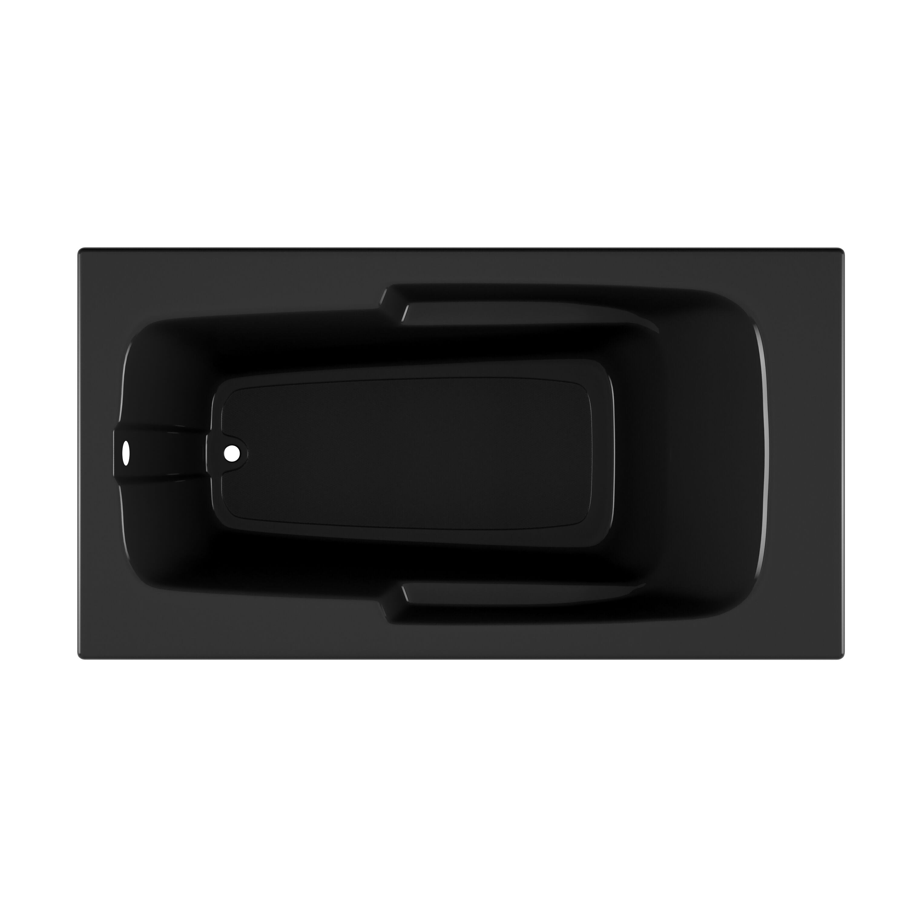 Jacuzzi T730917 CETRA 32-in x 60-in Black Acrylic Rectangular Drop-in Soaking bathtub ( Reversible Drain )