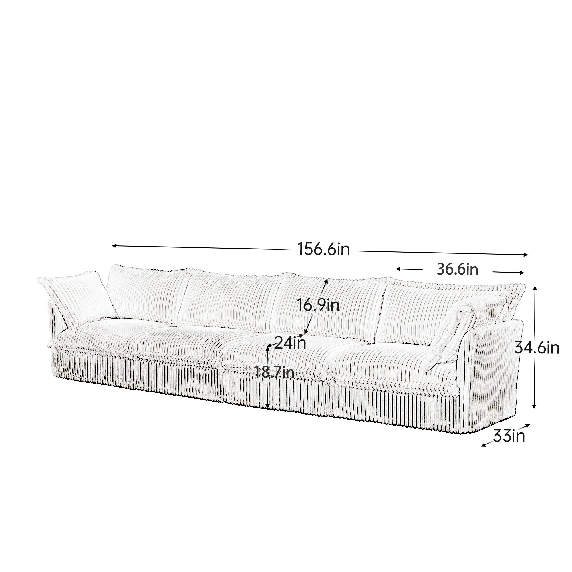 SINOFURN SYA370118BK Sofas-Loveseats - View #6