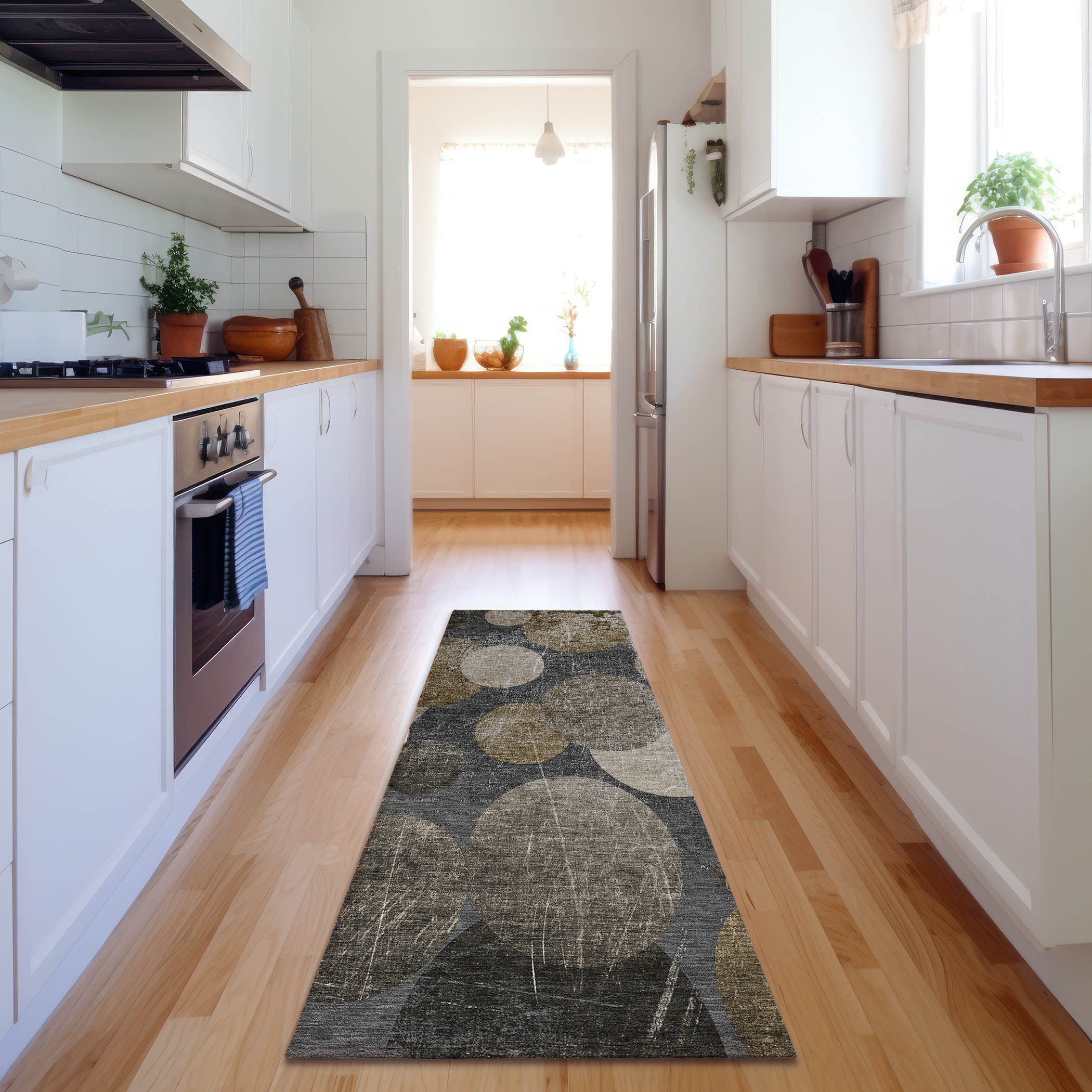 Addison Rugs AMF556GA8RO Mayfield AMF556GA 8 x 8 (ft) Loomed Polyester Garnet Round Indoor Geometric Machine washable Area rug
