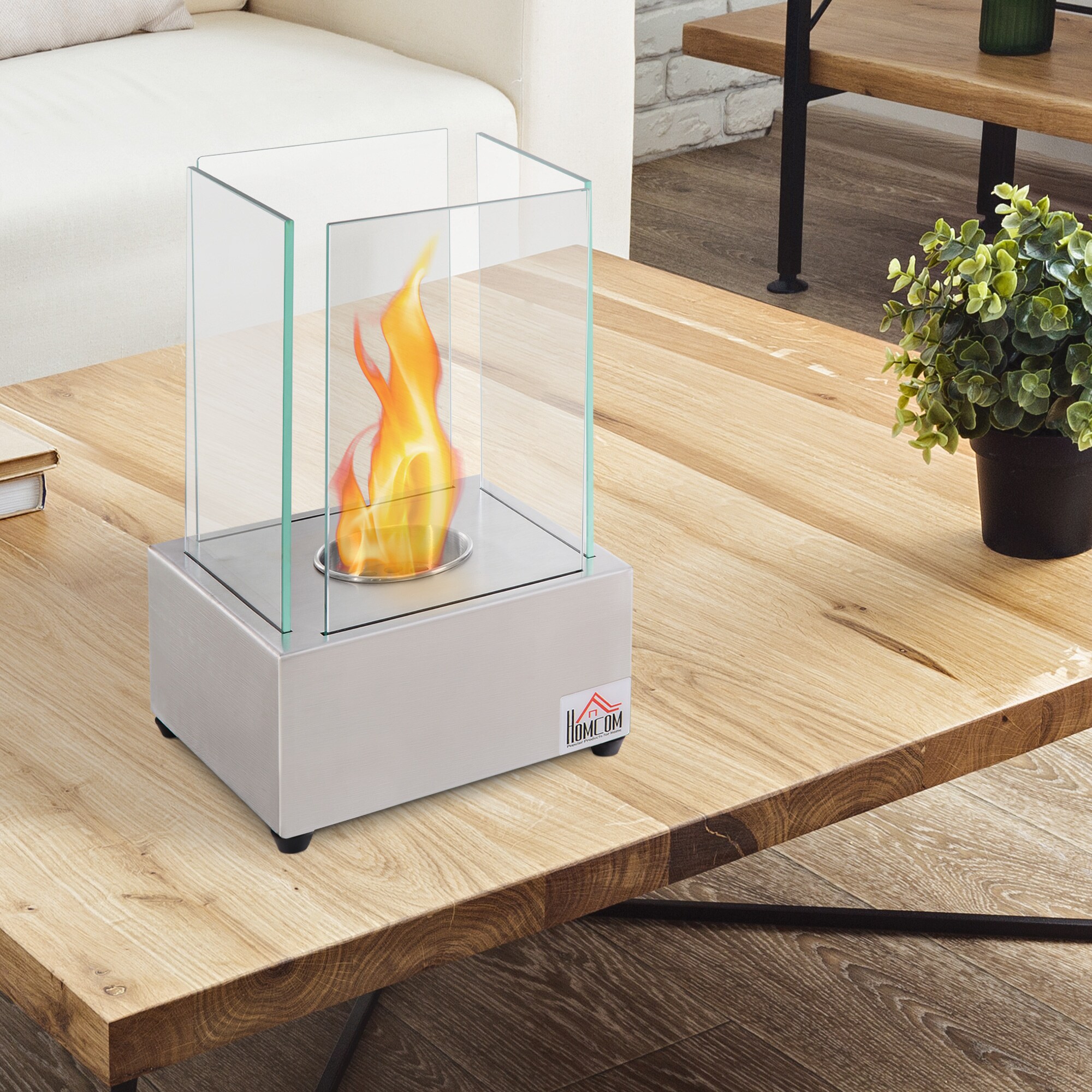 HomCom 820-159 Gel-Fuel-Fireplaces - View #3