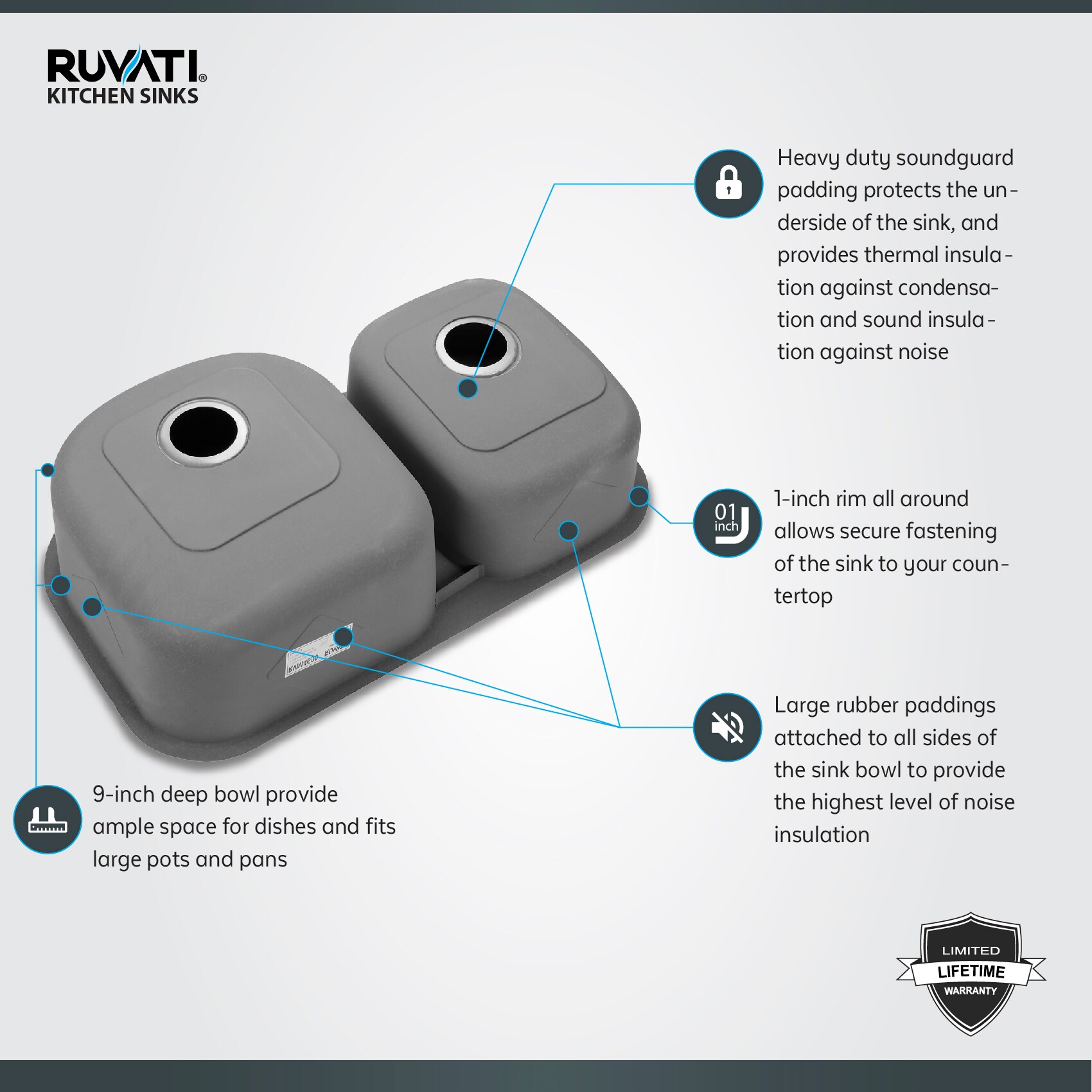 Ruvati RVM4605 Kitchen-Sinks - View #8