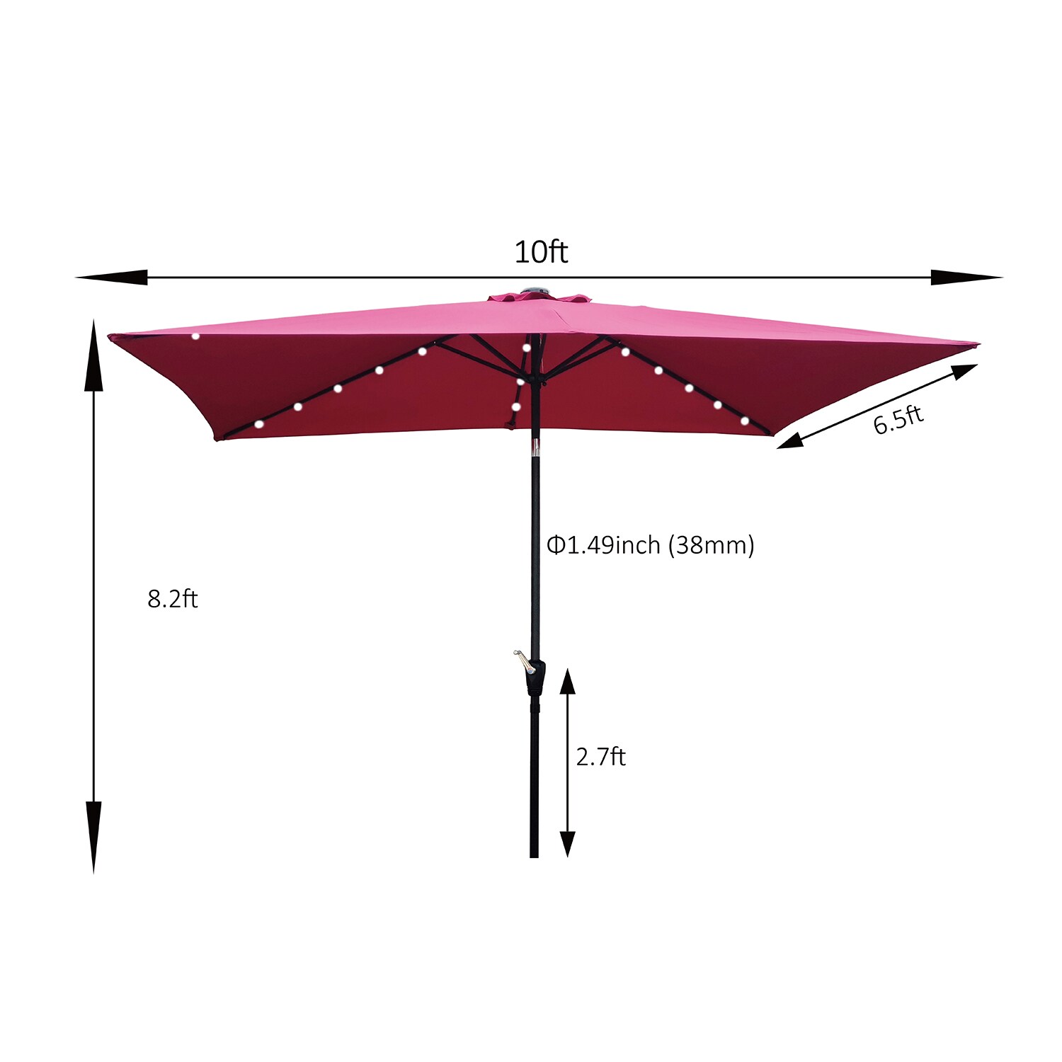 SINOFURN SYA810032RD Umbrellas-2 - View #2