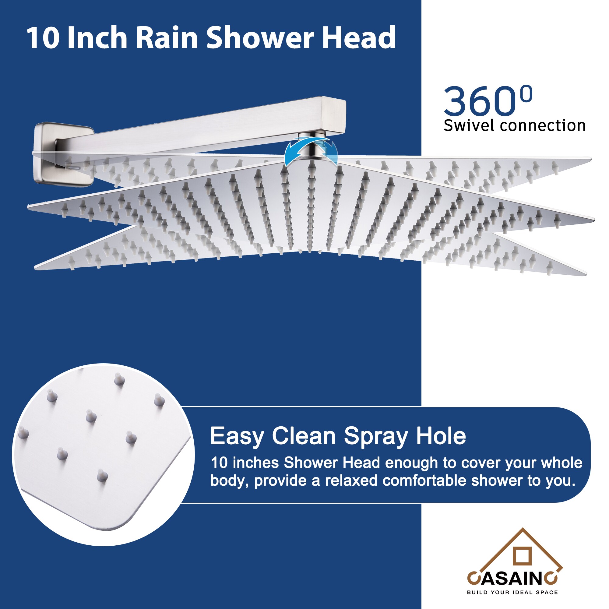 CASAINC WF-W98103BN Showerhead-Bar-Panels - View #7