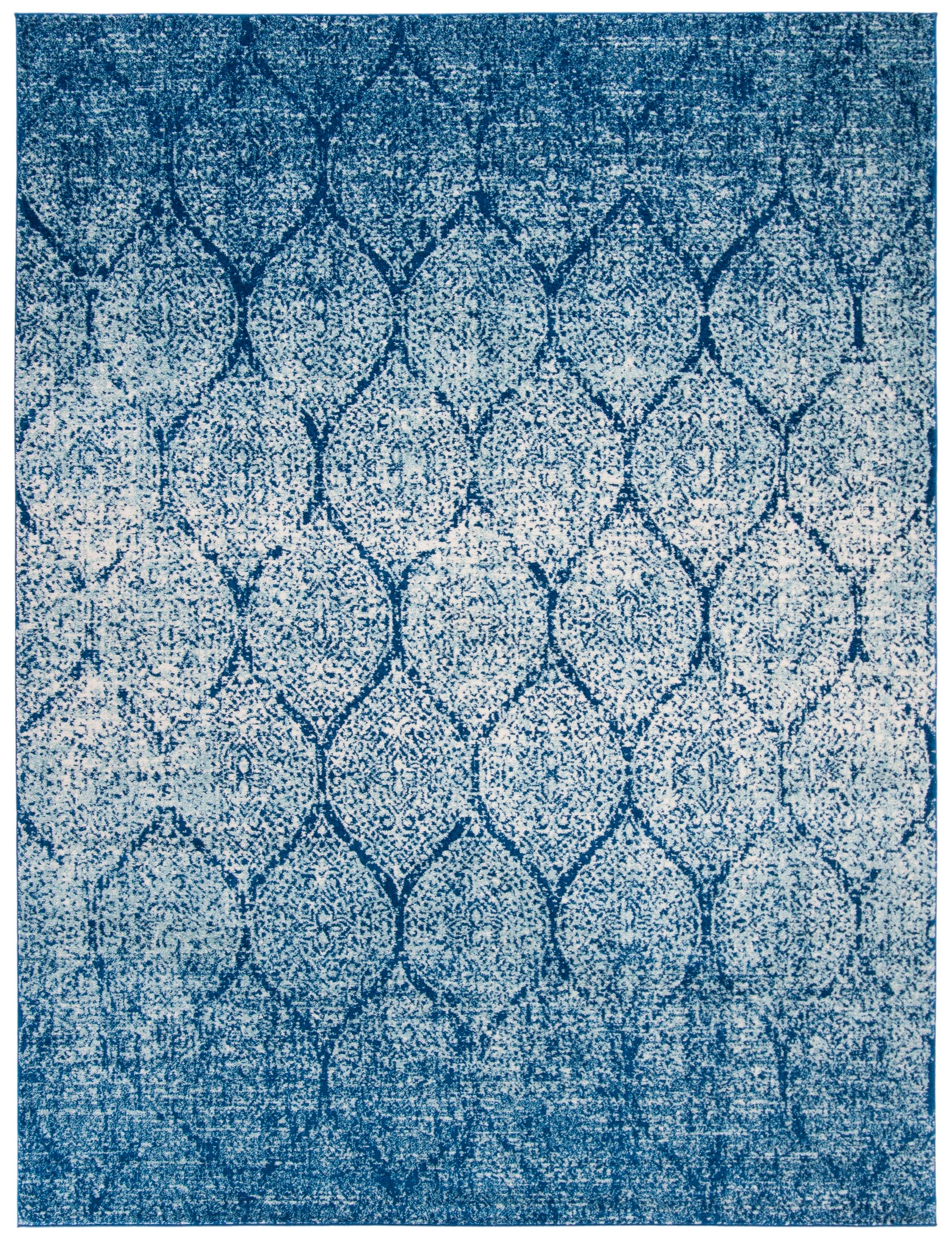Safavieh MAD604N-9 Madison Westmont 9 x 12 (ft) Loomed Synthetic Navy/Blue Rectangular Indoor Trellis Vintage Area rug