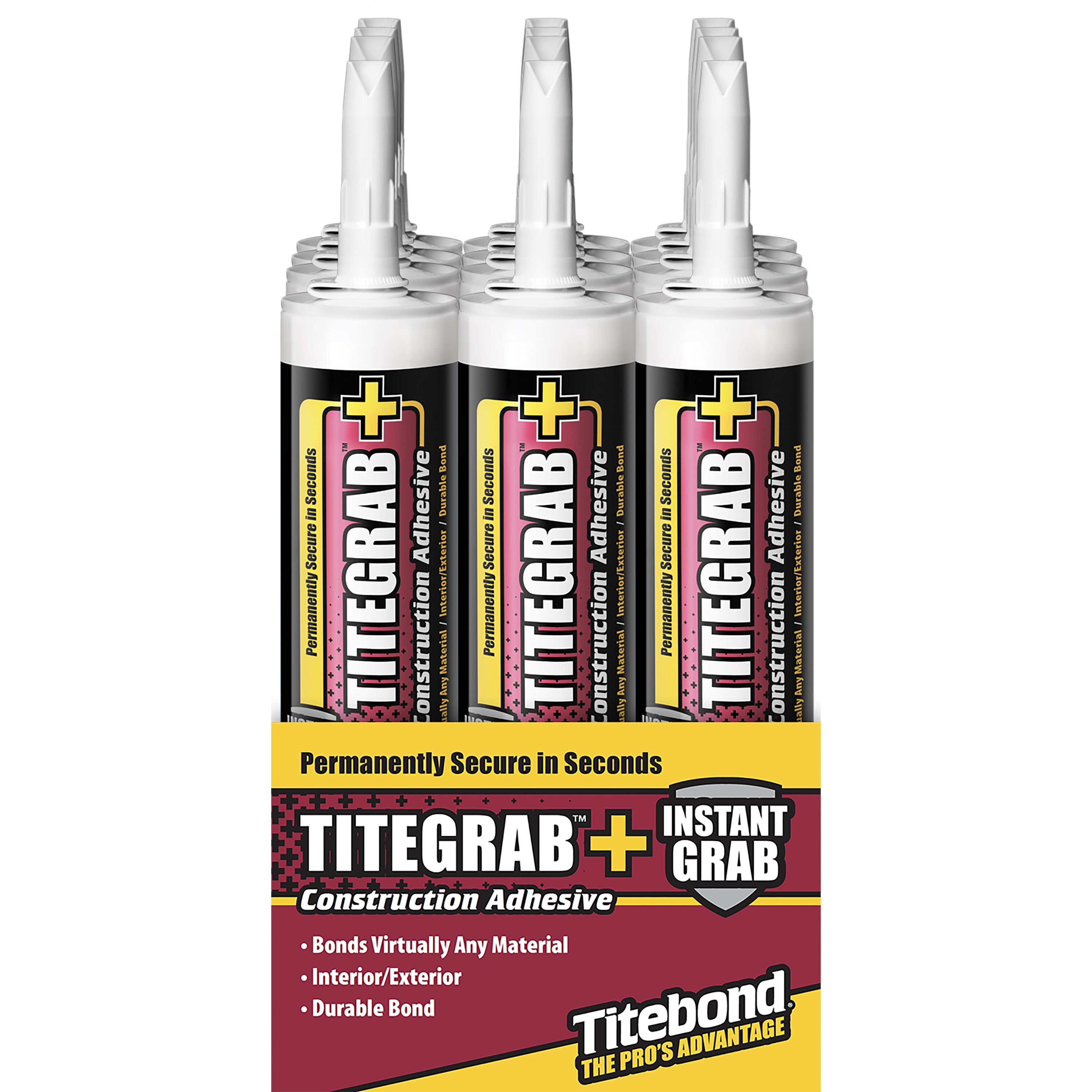 Titebond 6701CP TiteGrab Plus Polymer-based Off-white Multi-use Interior/Exterior Construction Adhesive ( 9-fl oz ) 12 -Pack