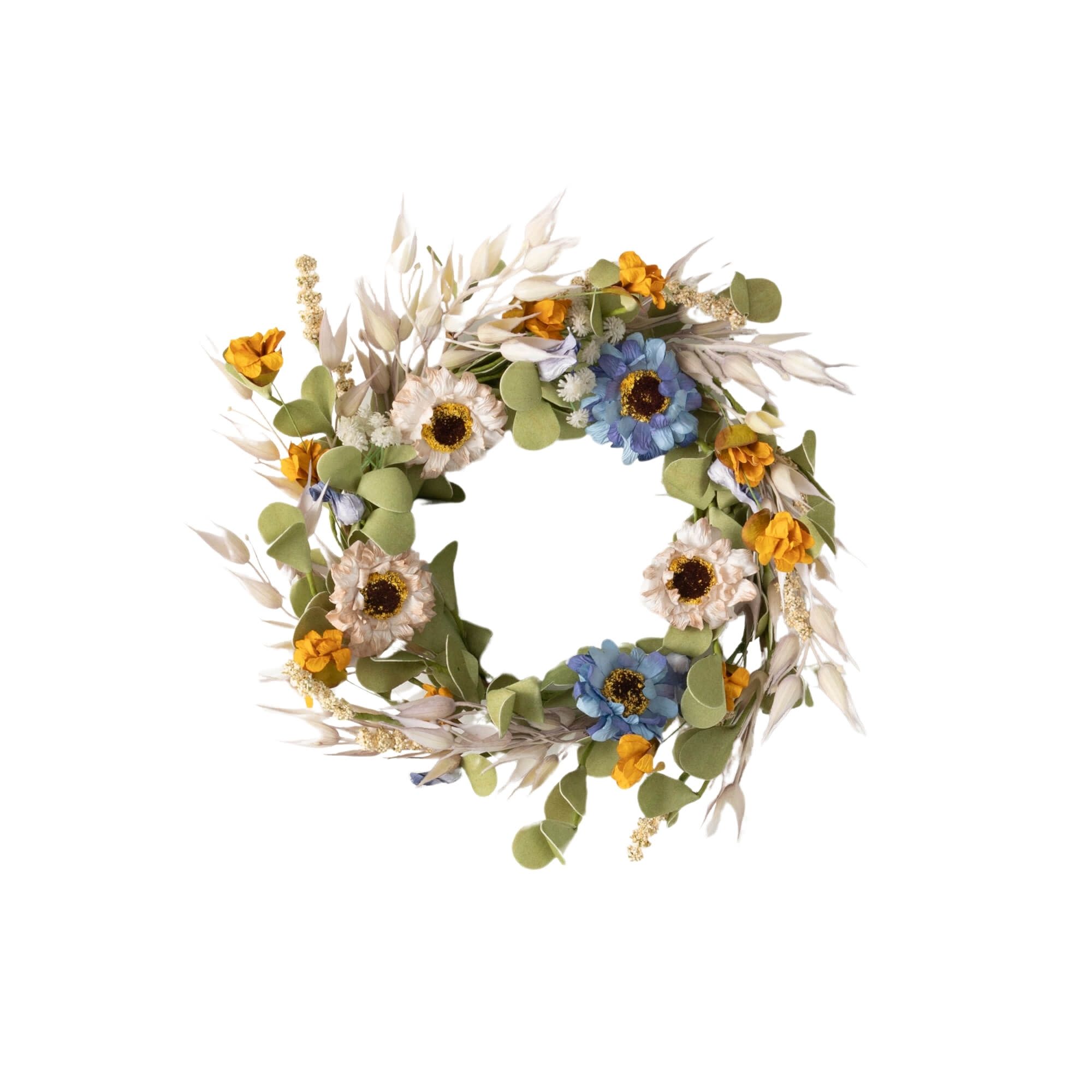 Sullivans MFW6 16-Inches Multicolored Indoor/Outdoor Hanging Mixed greenery Artificial wreath