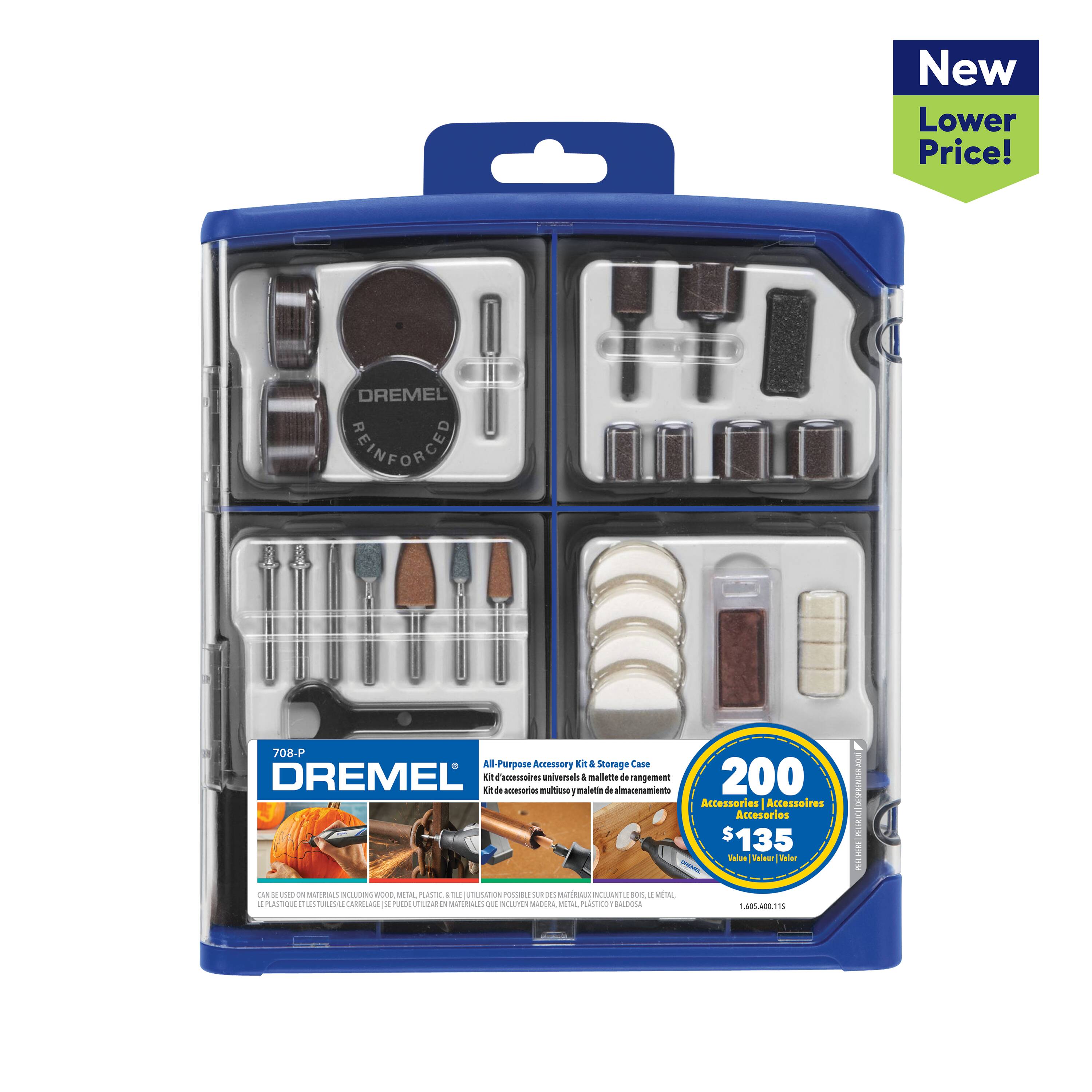 Dremel 200-Piece Aluminum Oxide Set Multipurpose Accessory Kit in the  Rotary Tool Bits & Wheels department at
