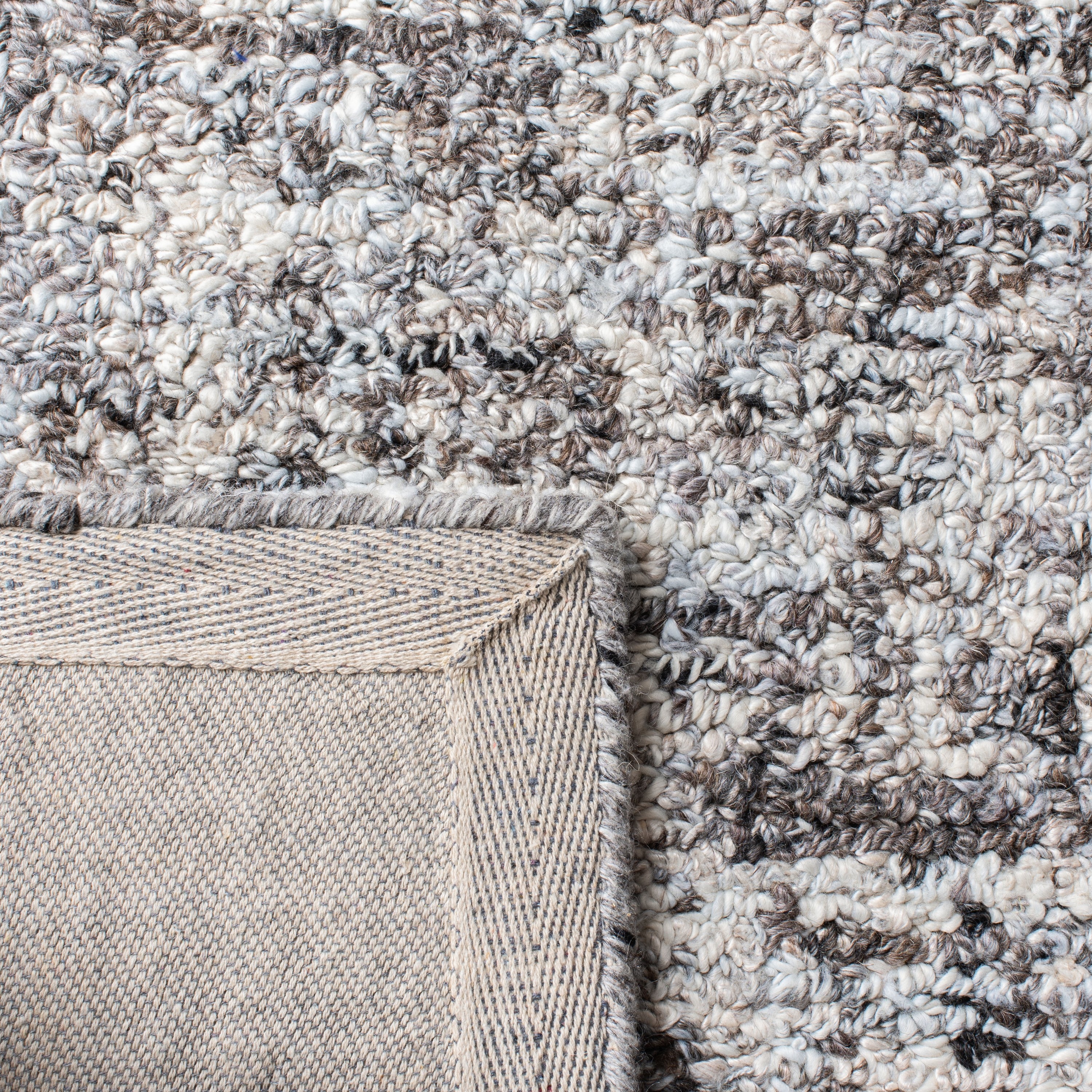 Gray Abstract Handmade Tufted Wool 8' x 10' Area Rug