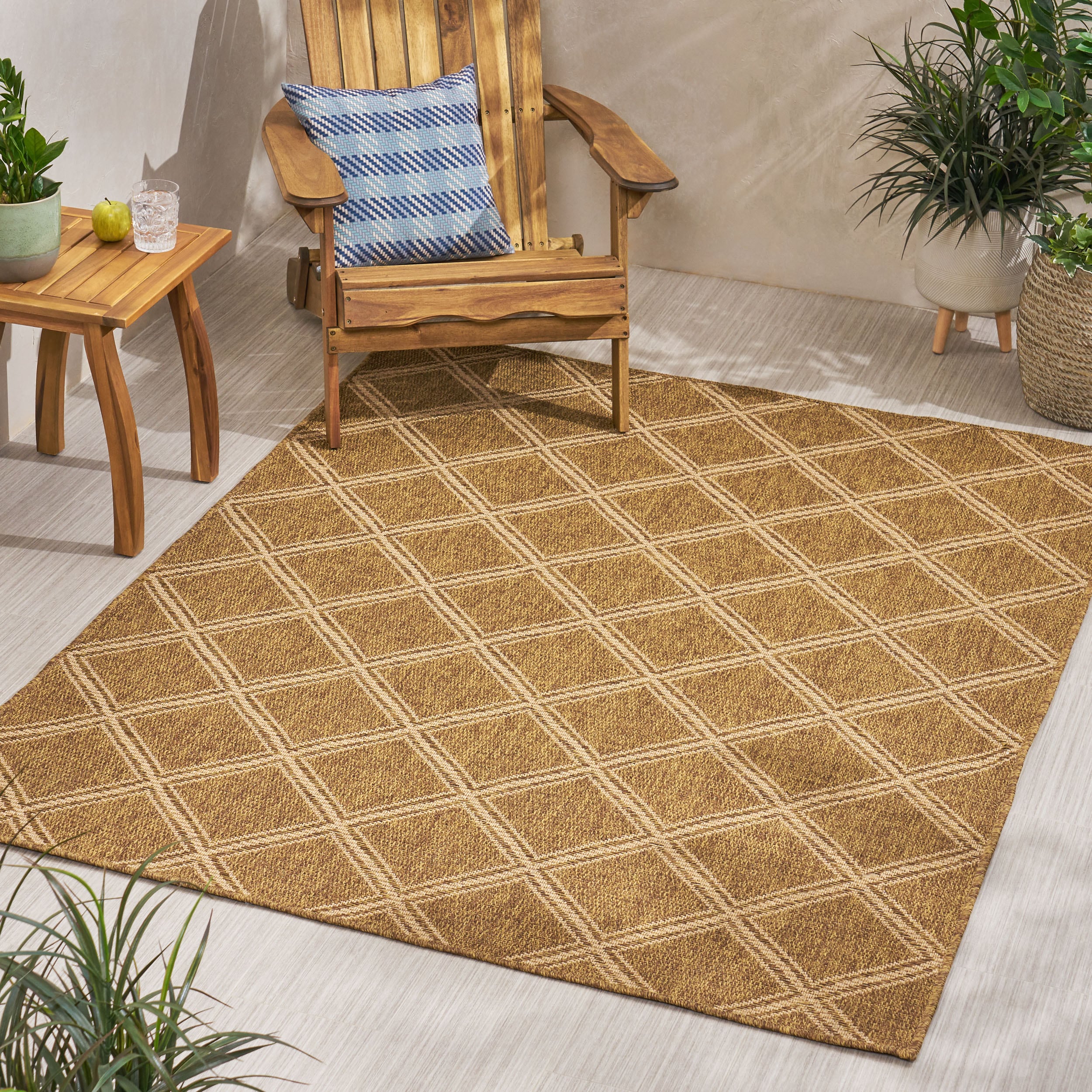 ToolCat NGG39-14-MT 5 x 7 (ft) Polyester Natural Rectangular Indoor/Outdoor Area rug
