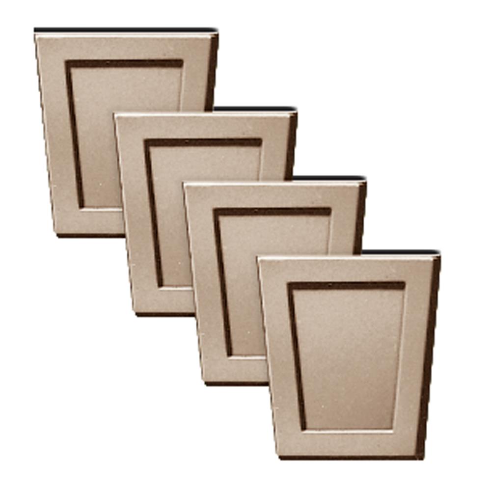 Builders Edge 180020001023 4 -Pack 4-in x 4.5-in Wicker Polypropylene Gable Vent Keystones
