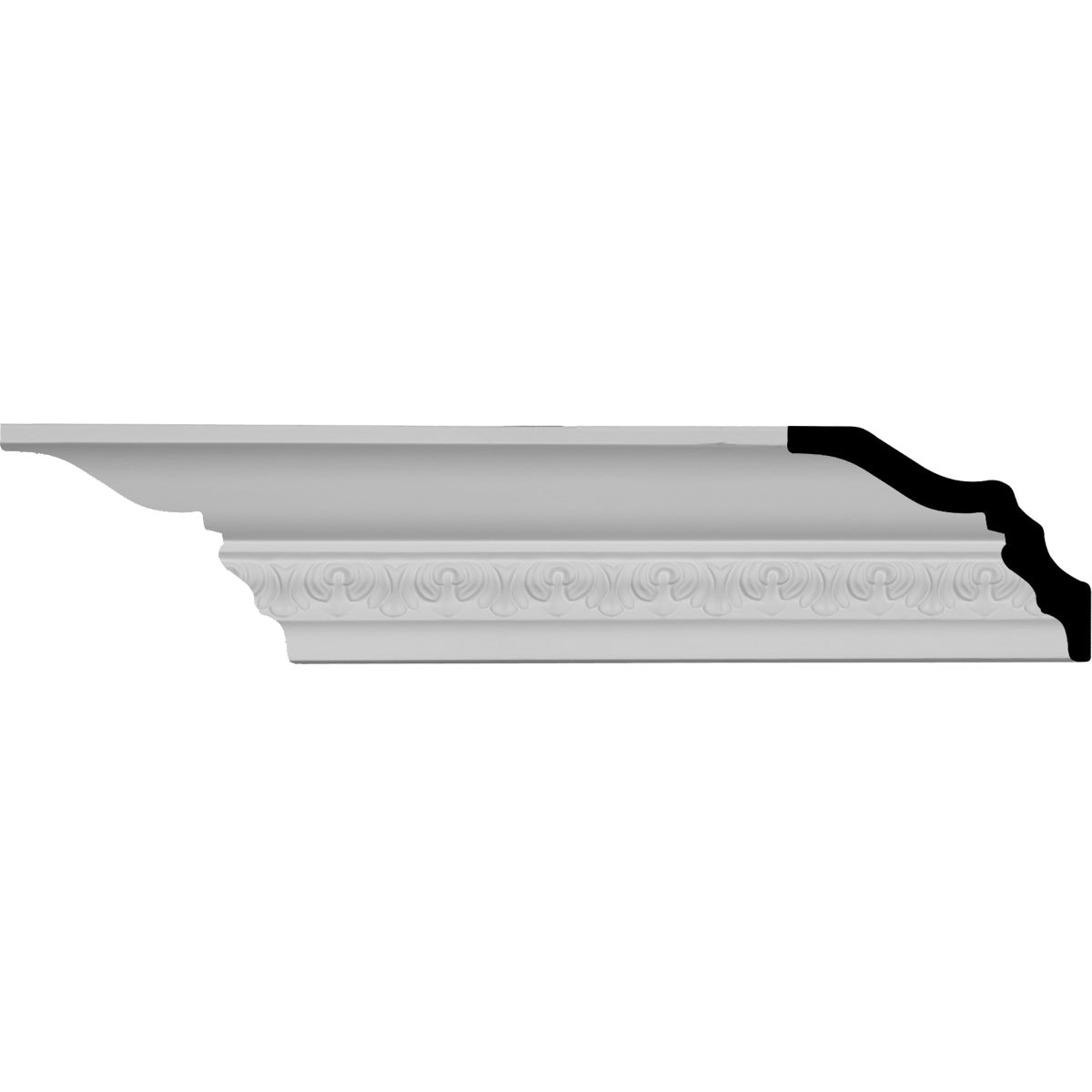 Ekena Millwork MLD03X04X05NA-CASE-2 Nadia 3-in x 7-ft 10-1/2-in Primed Urethane MLD03X04X05NA-CASE-2 Crown Moulding 2 -Pack
