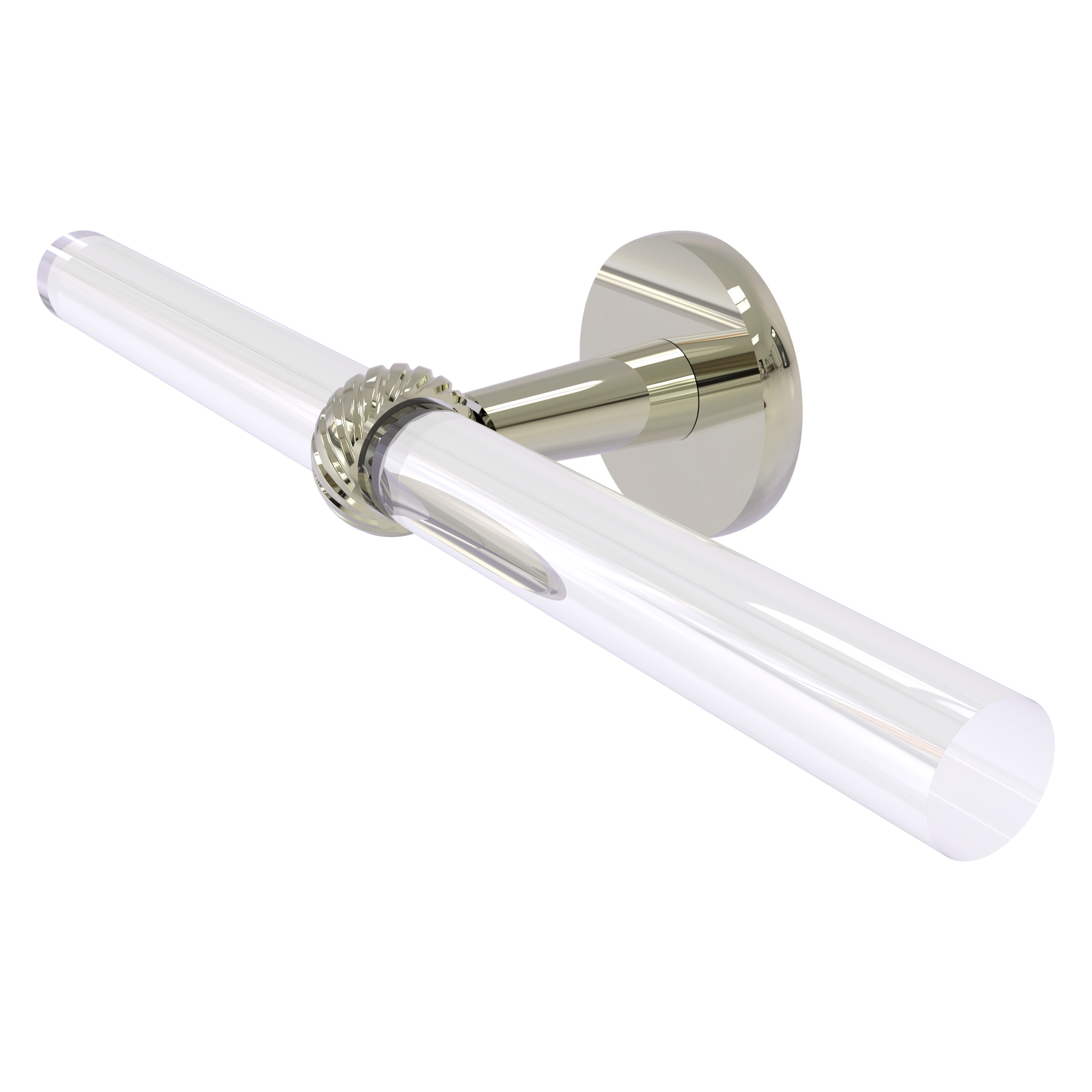 Allied Brass CV-HTBT-2-PNI Clearview 18-in Polished Nickel Wall mount Double Towel Bar