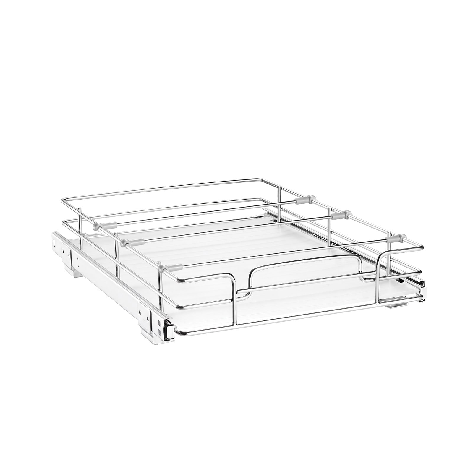 VEVOR Pull Out Cabinet Organizer 12.4inW x 16.54inD Steel Slide Out Drawers Heavy Duty Kitchen Storage Sliding Shelves for Base Cabinets Chrome-Plated Finish Organization for Home Bathroom Pantry