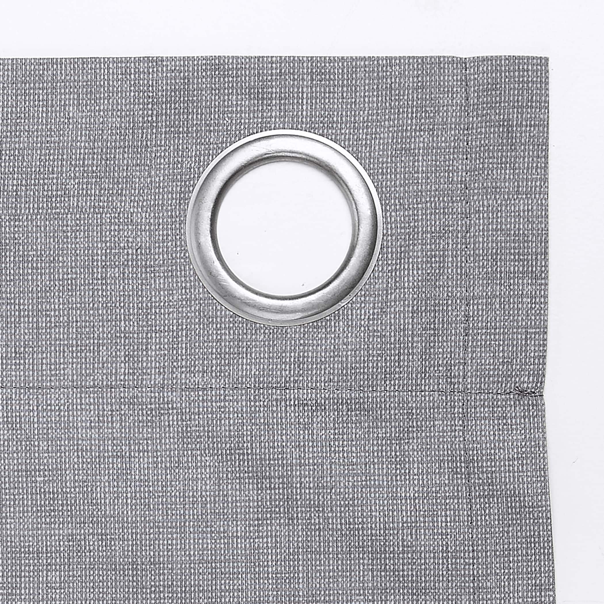 Gray Blackout Thermal Insulated Grommet Curtain Panel