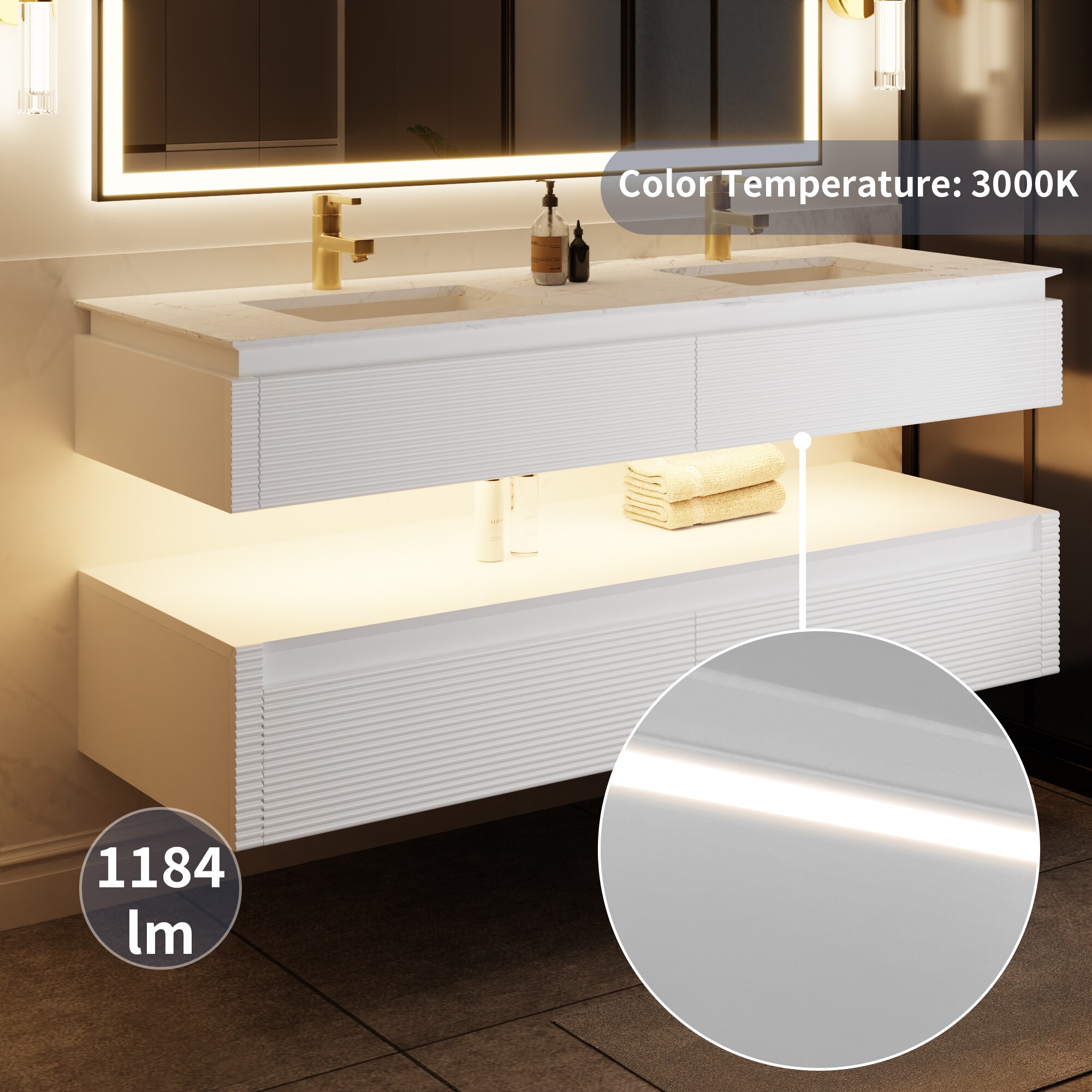 ExBrite SC6020V15DWH Bath-Vanity-Combo - View #3