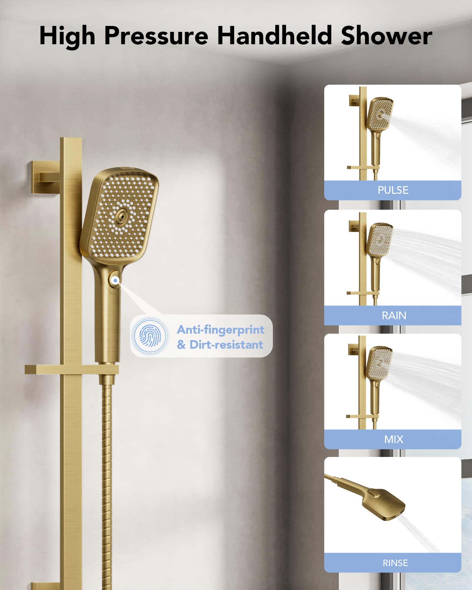 EVERSTEIN SFS-1071-GD12 Showerhead-Bar-Panels - View #10