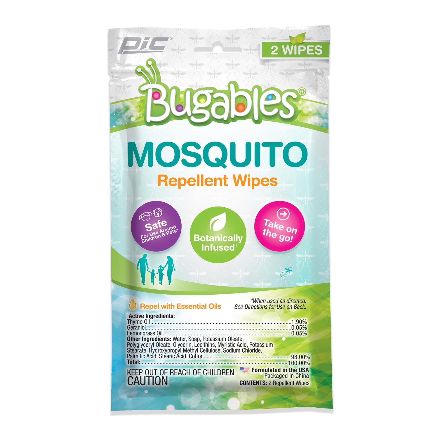 PIC EJD7011029--36-1 Bugables Insect Repellent Towelettes For Mosquitoes 2 pk Case of 36