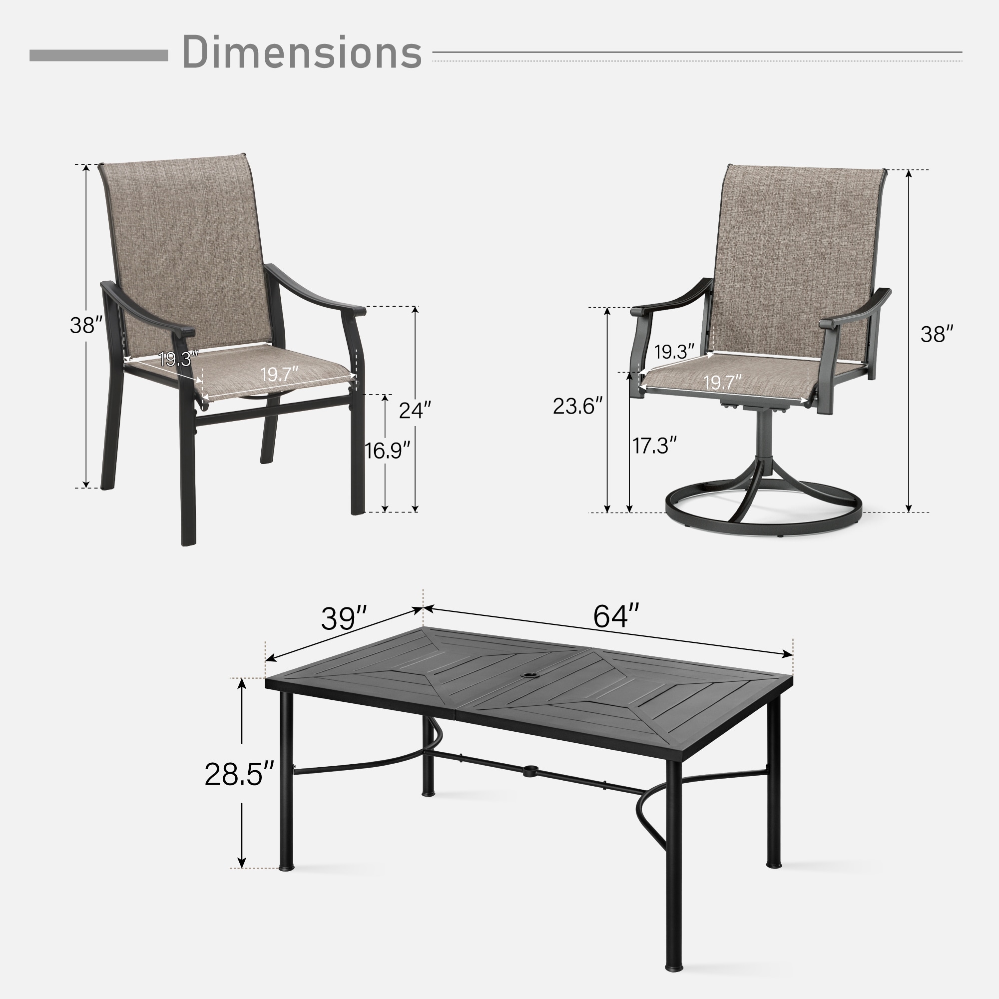Sunshine Valley TC7-E02GF115-104 Patio-Dining-Sets - View #11
