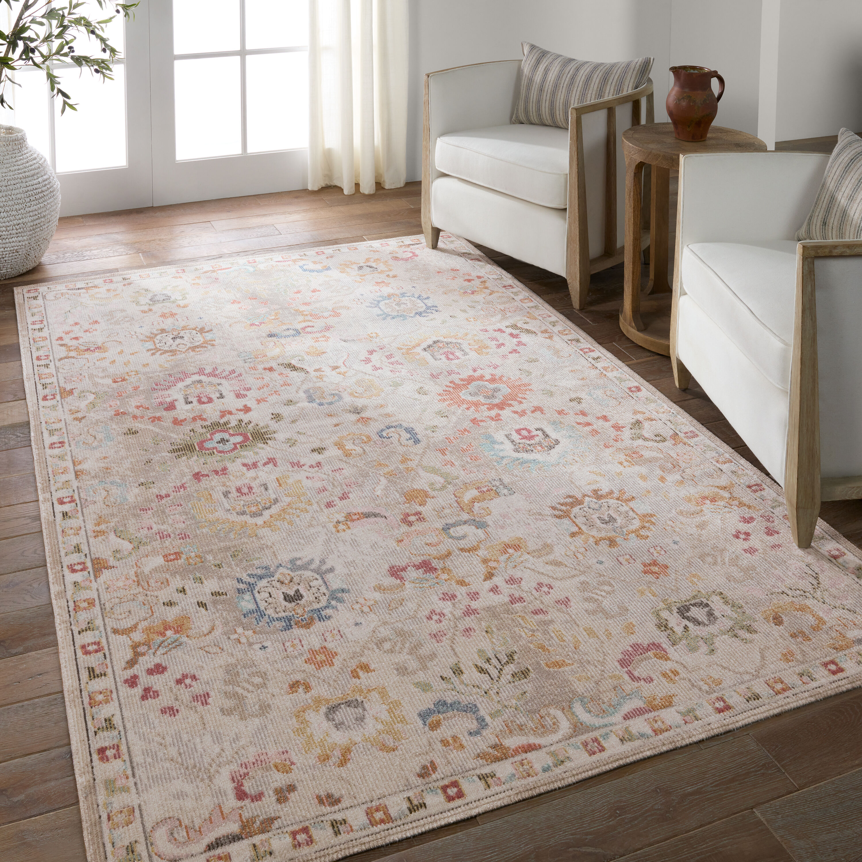 Jaipur Living BRG156870 Polaris 8 x 10 (ft) Loomed Polypropylene Multicolor Rectangular Outdoor Floral/Botanical Farmhouse/Cottage Area rug