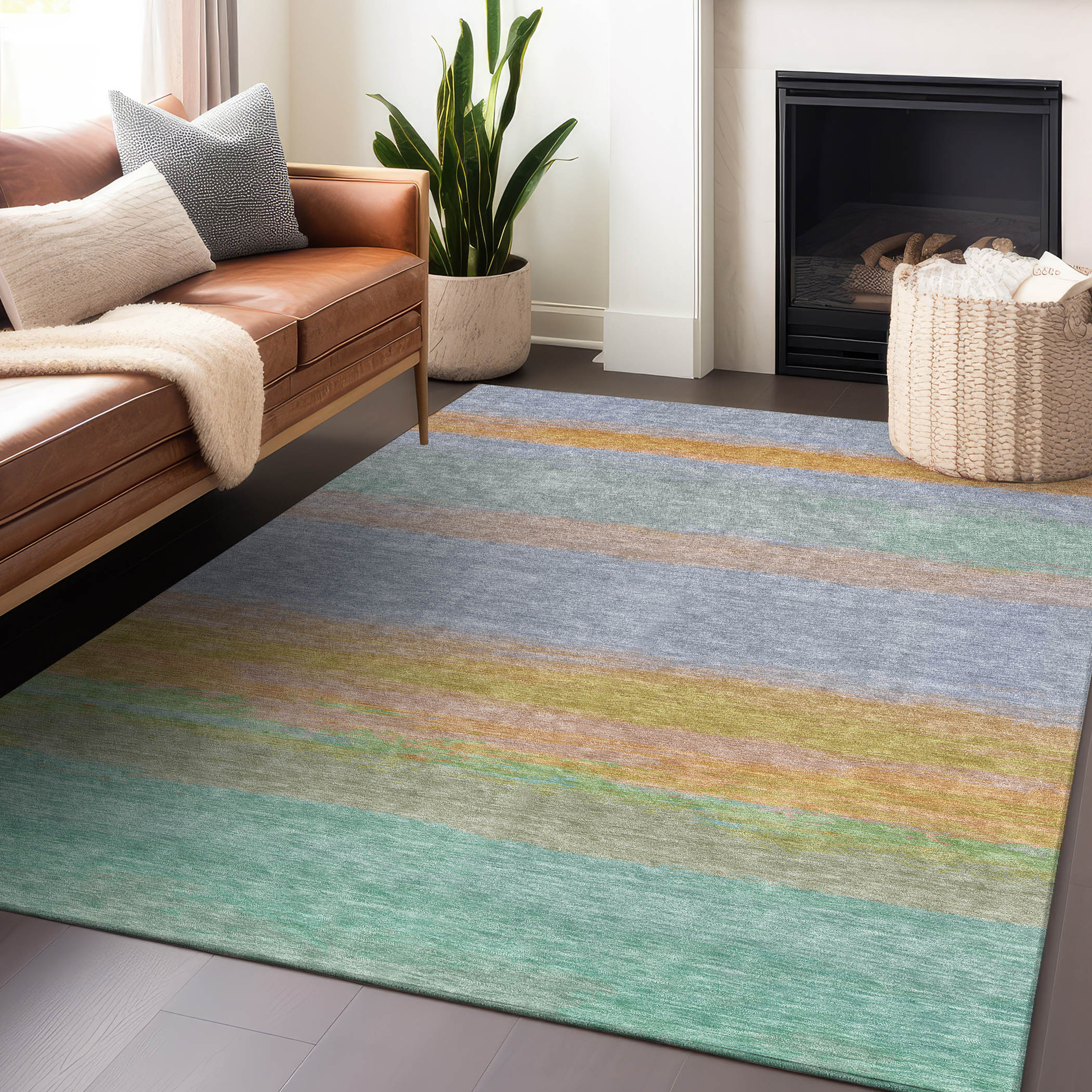 Addison Rugs ACN1273LV8X10 Chantille ACN1273LV 8 x 10 (ft) Polyester Lavender Rectangular Indoor/Outdoor Geometric Machine washable Area rug