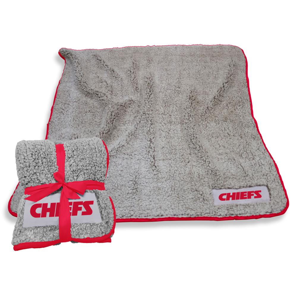 Logo Brands Kansas City Chiefs Oatmeal 50-in x 60-in Throw in the Blankets  & Throws department at