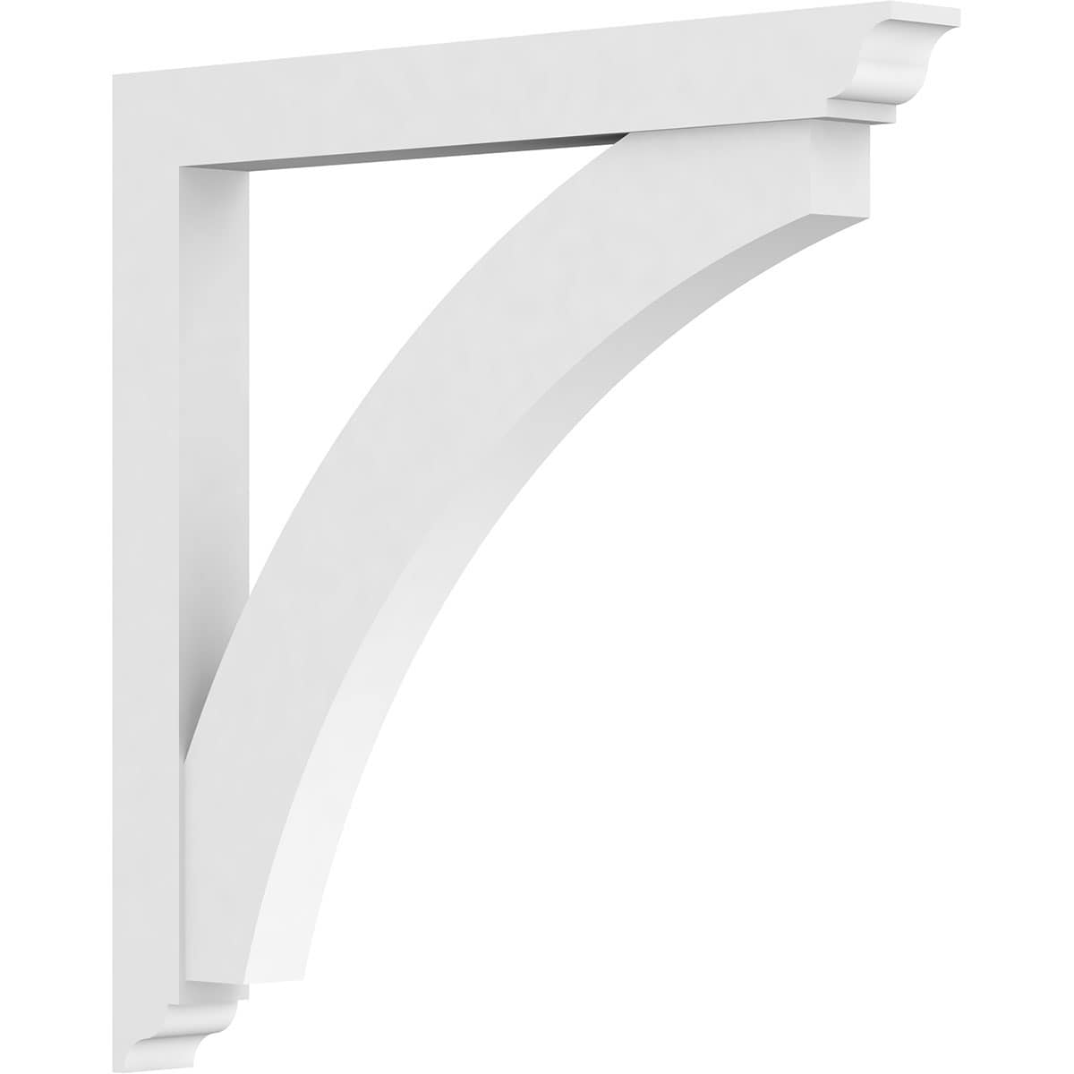 Ekena Millwork BKTP03X36X36THR01 Standard ThortonGrade 3-in x 36-in x 36-in Off-white PVC Standard bracket