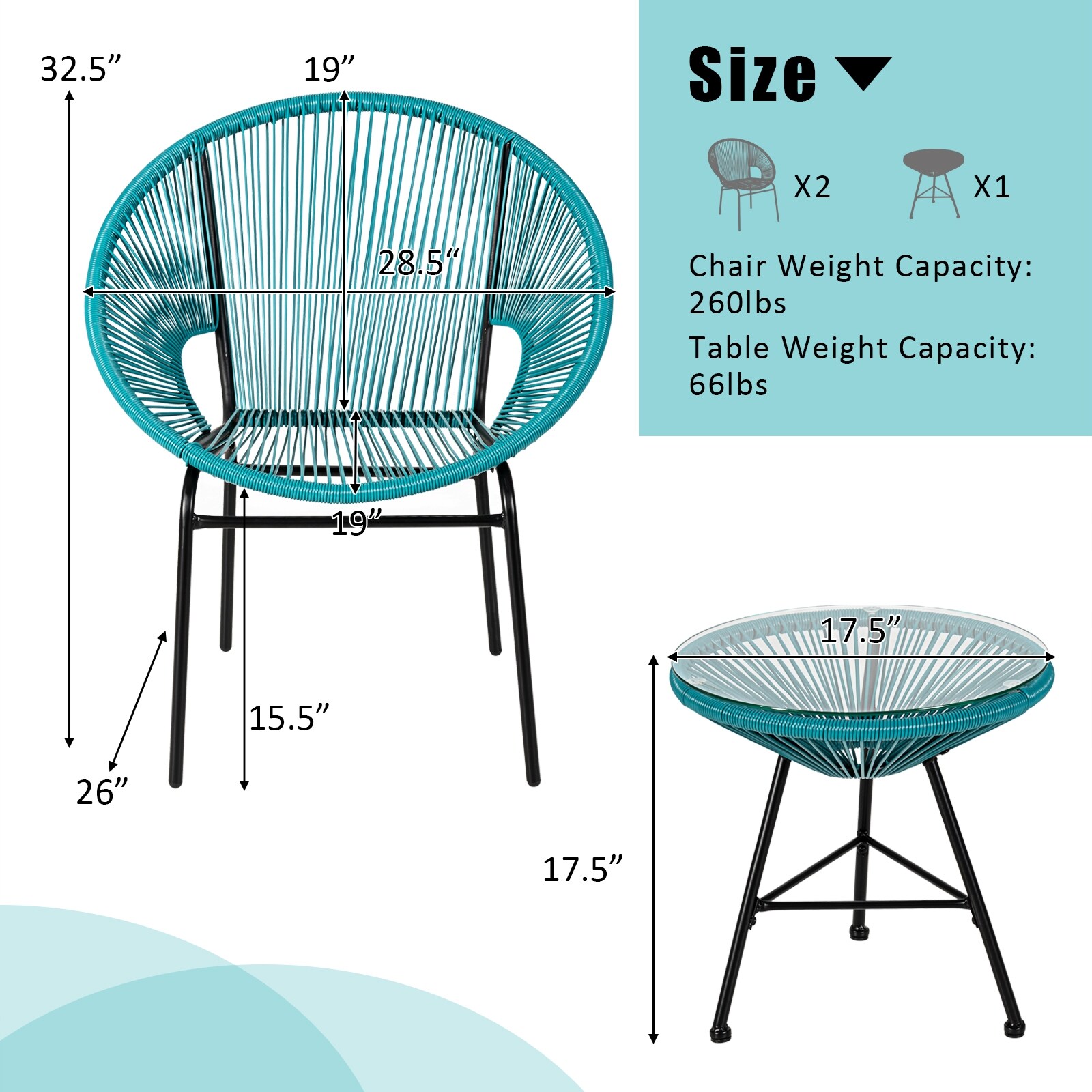 Slickblue D-CO-NG18966WH Patio-Dining-Sets - View #6