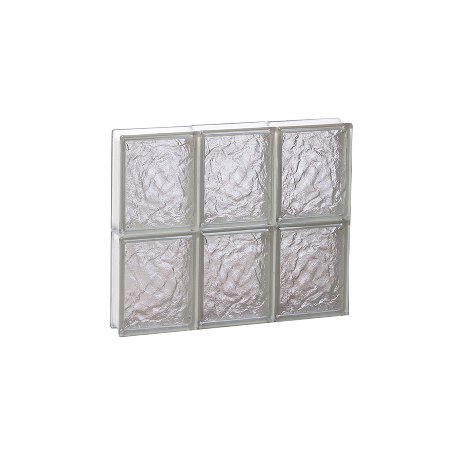 REDI2SET S1816IS Ice Glass 17-1/4-in x 15-1/2-in Frameless Replacement Glass Block Window