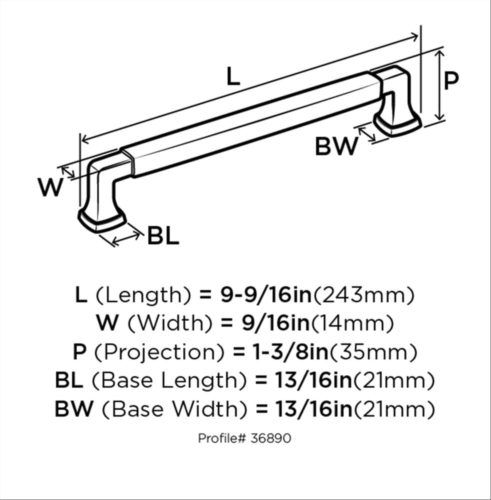 Amerock BP36890FB Cabinet-Pulls - View #9