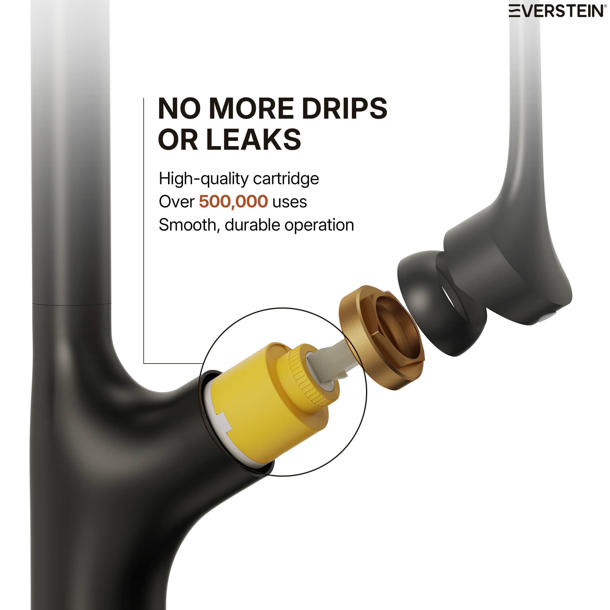 EVERSTEIN SFS-1300K-BK Kitchen-Faucets - View #8