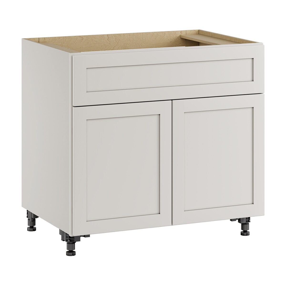 Whalen CLICK-IT LWSCLICK-21G Windsor Lane 36-in W x 34.5-in H x 24-in D Light Gray Birch Sink Base Ready to assemble Plywood Cabinet (Raised Panel Shaker)
