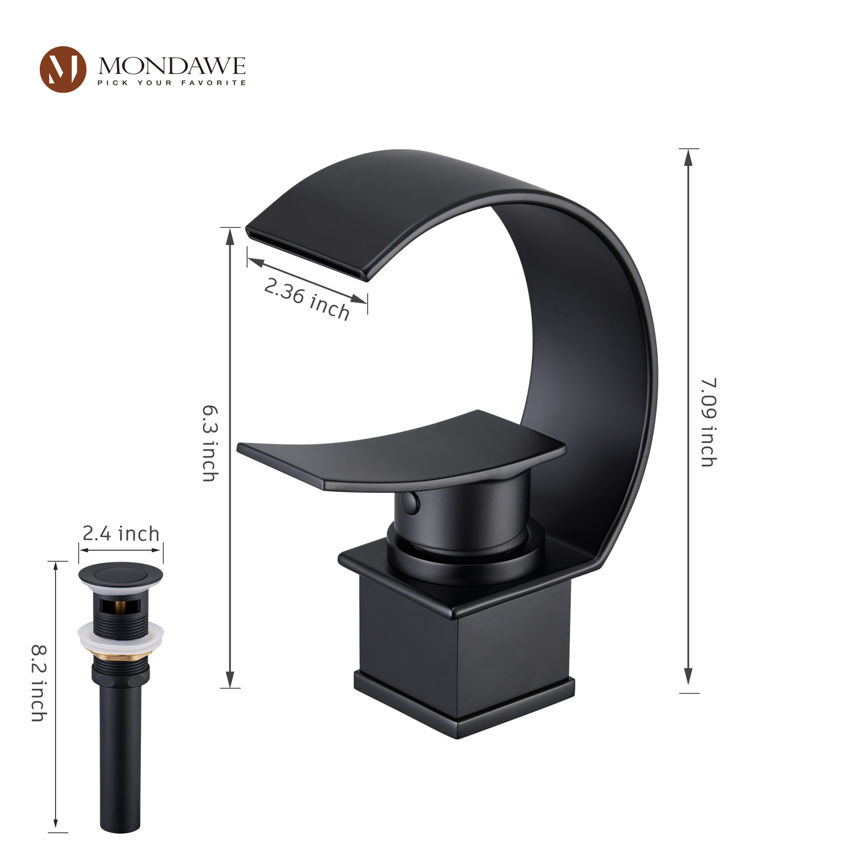 Mondawe WF-1381-B Lavatory-Faucets - View #5