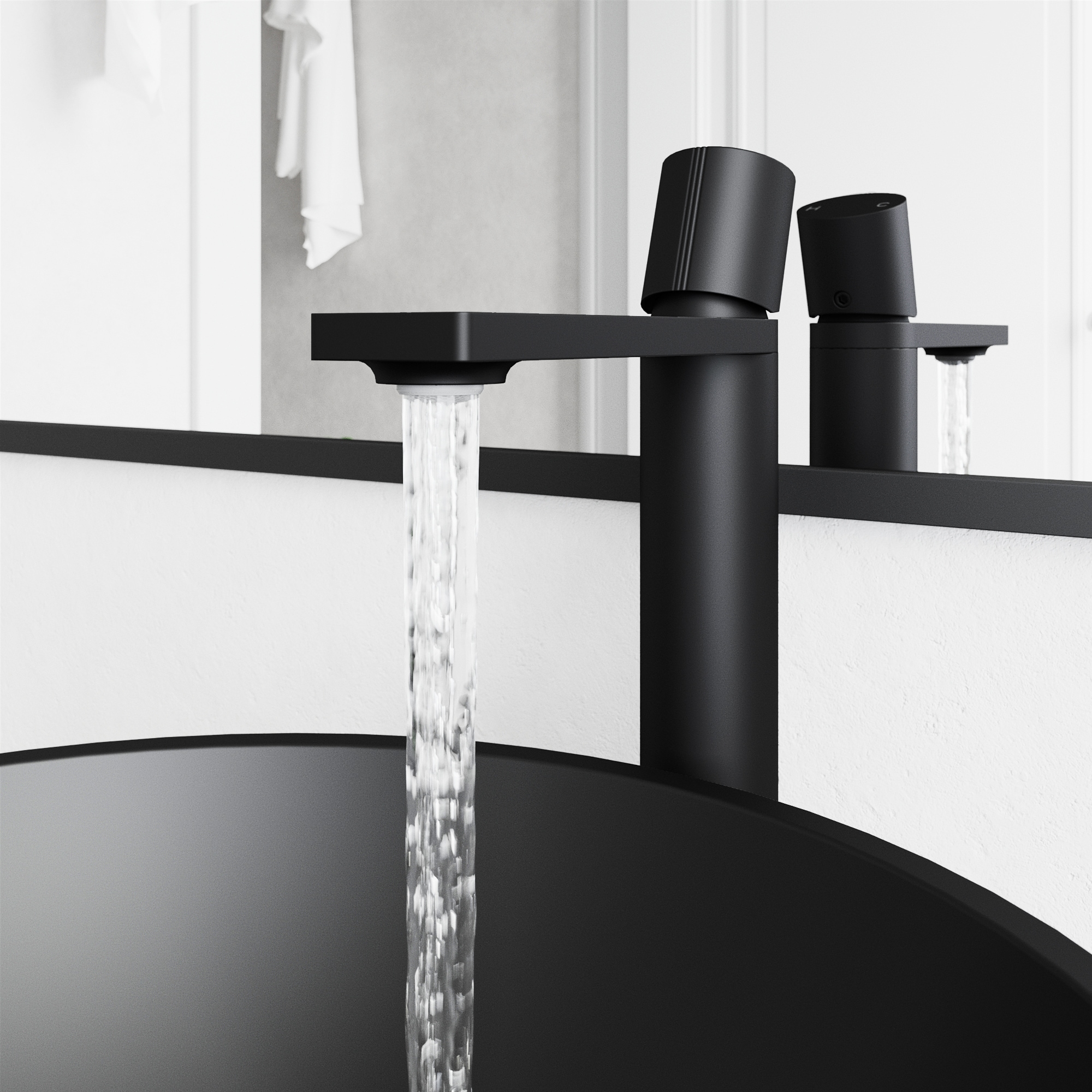 Gotham Matte Black Single-Handle Vessel Bathroom Faucet