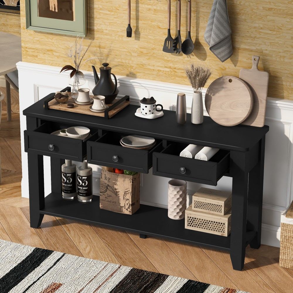 Coolbibila BOWEN-CONSOLE-BLACK Console-Sofa-Tables - View #2