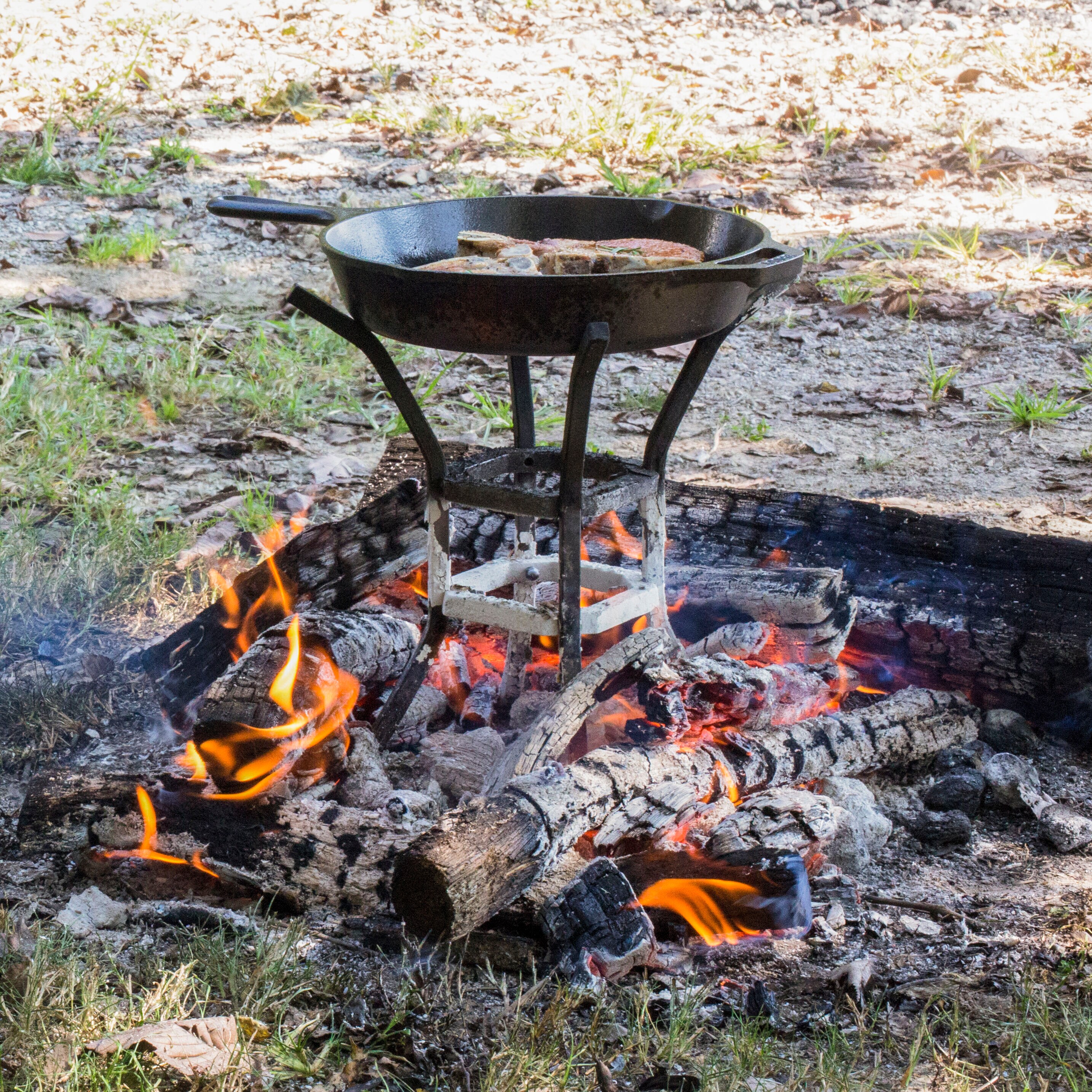 Hand Forged Campfire Tripod, Dutch Oven Tripod Stand, Cast Iron Pot Stand,  Outdoor Cooking Stand, Veteran Made, Made in the USA 