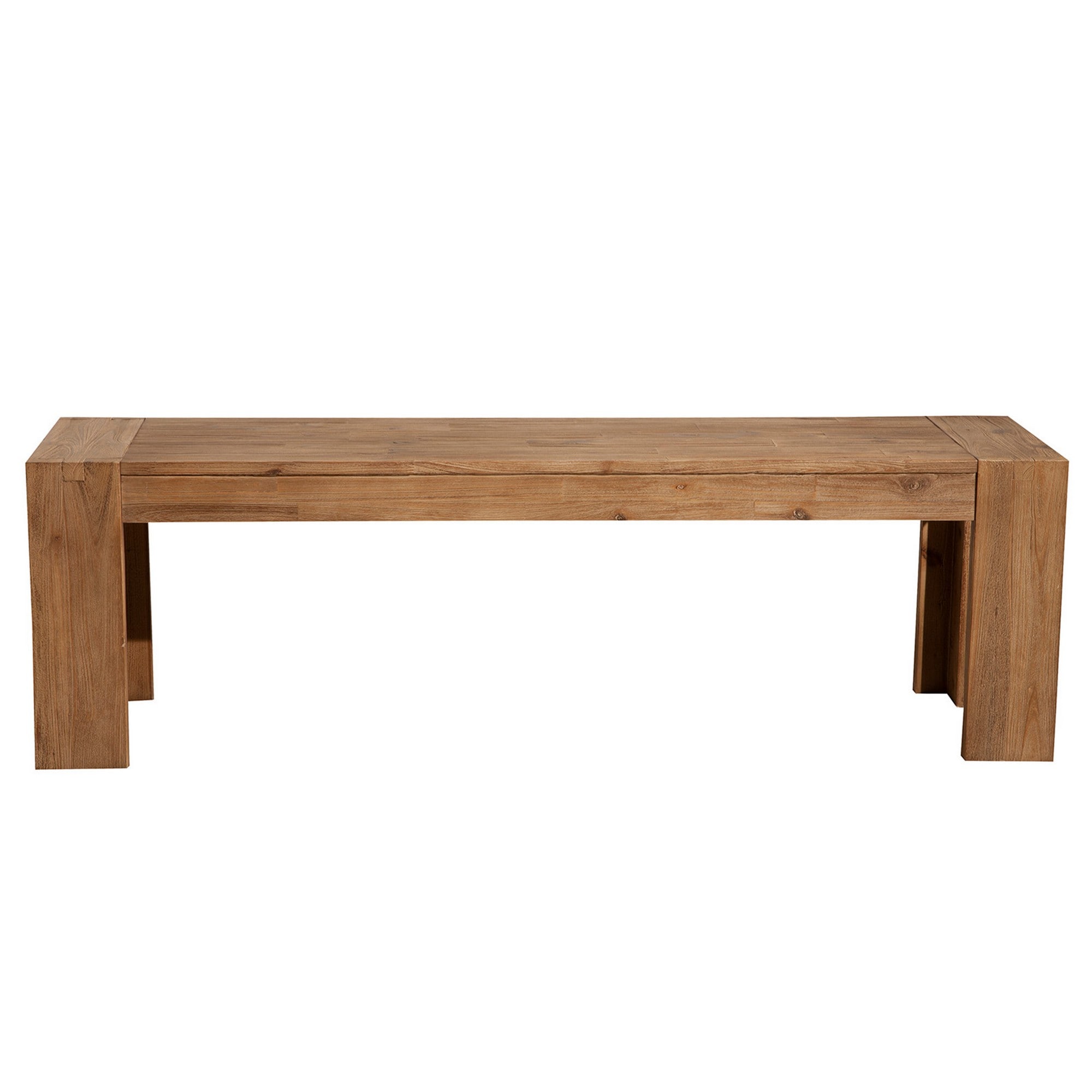 Acacia Wood Straight Leg Dining Bench, 58'' Wide