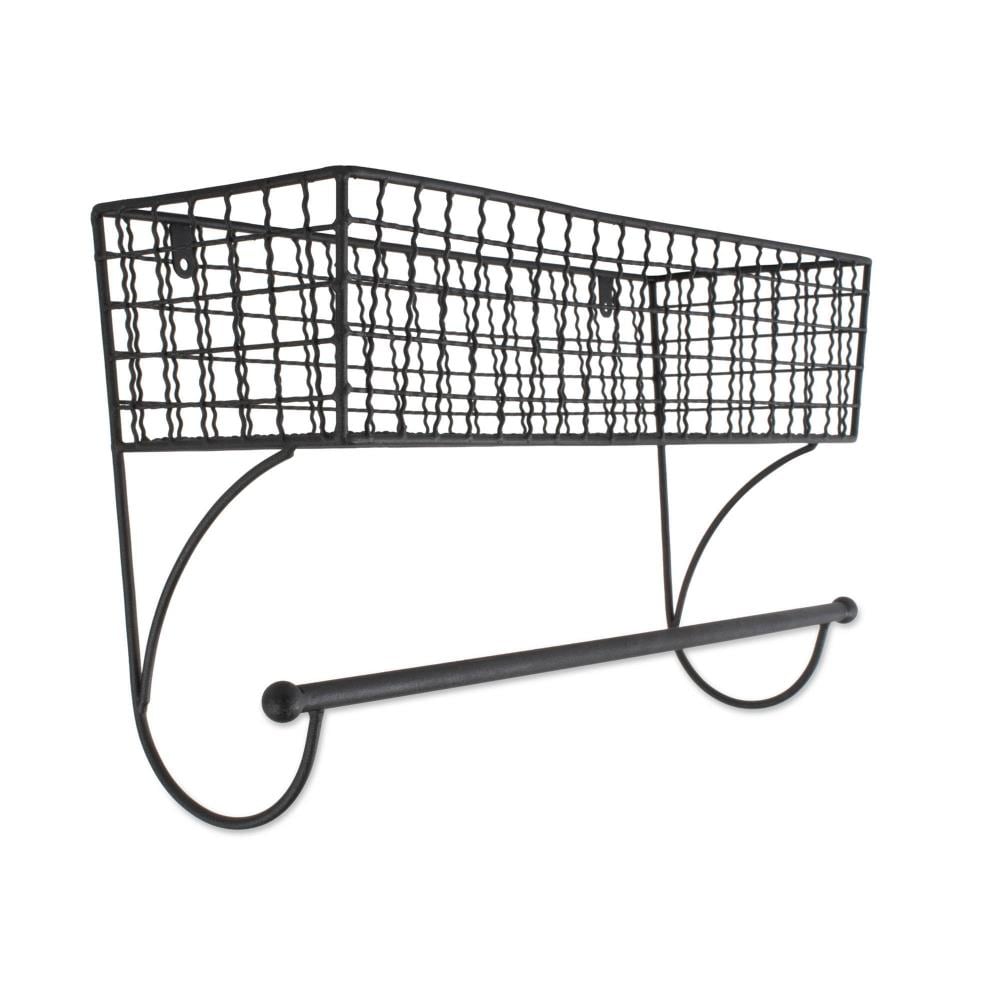 DII Black Wall Mount Towel Rack 6.75-in x 17.75-in x 9.8-in in the ...