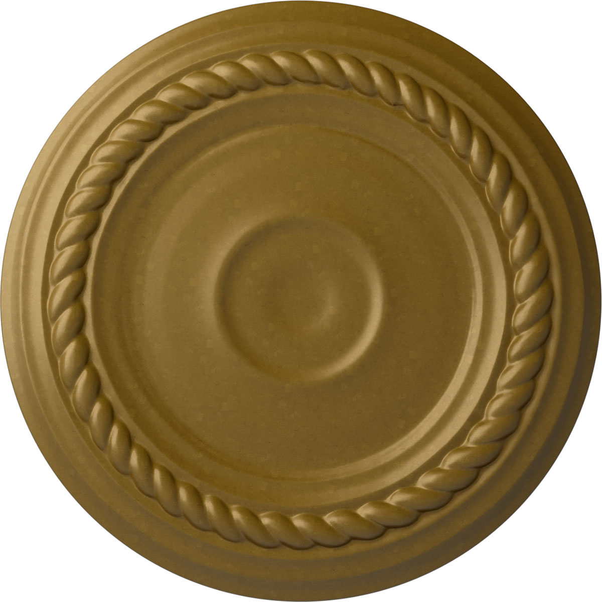 Ekena Millwork CM07ALGLS Small Alexandria 7.875-in W x 7.875-in L Painted Gold Polyurethane Whole Ceiling Medallion