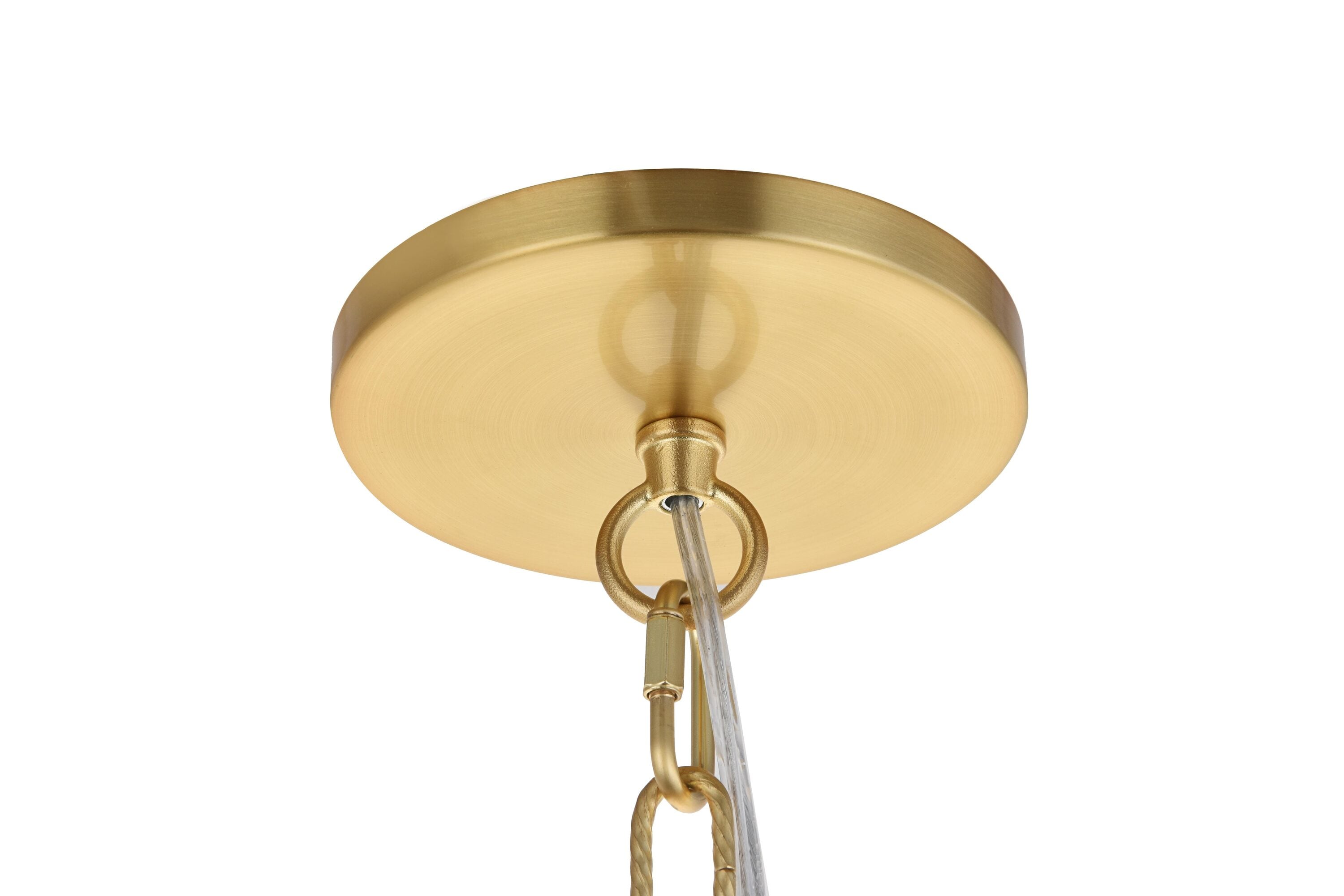 Modern Gold and Clear Glass LED Pendant Light Fixture